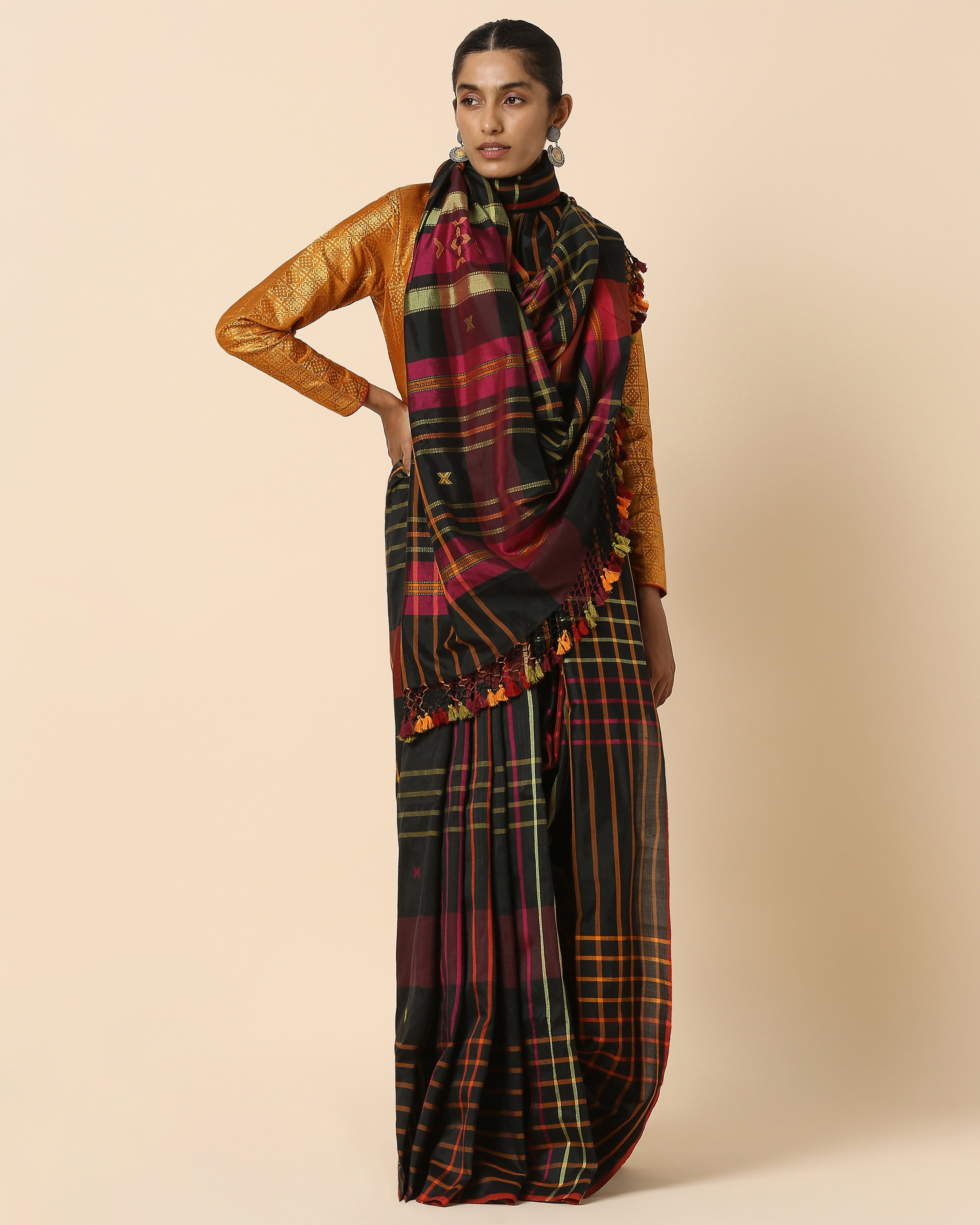 Anaka Bhujodi Extra Weft Cotton Silk Saree