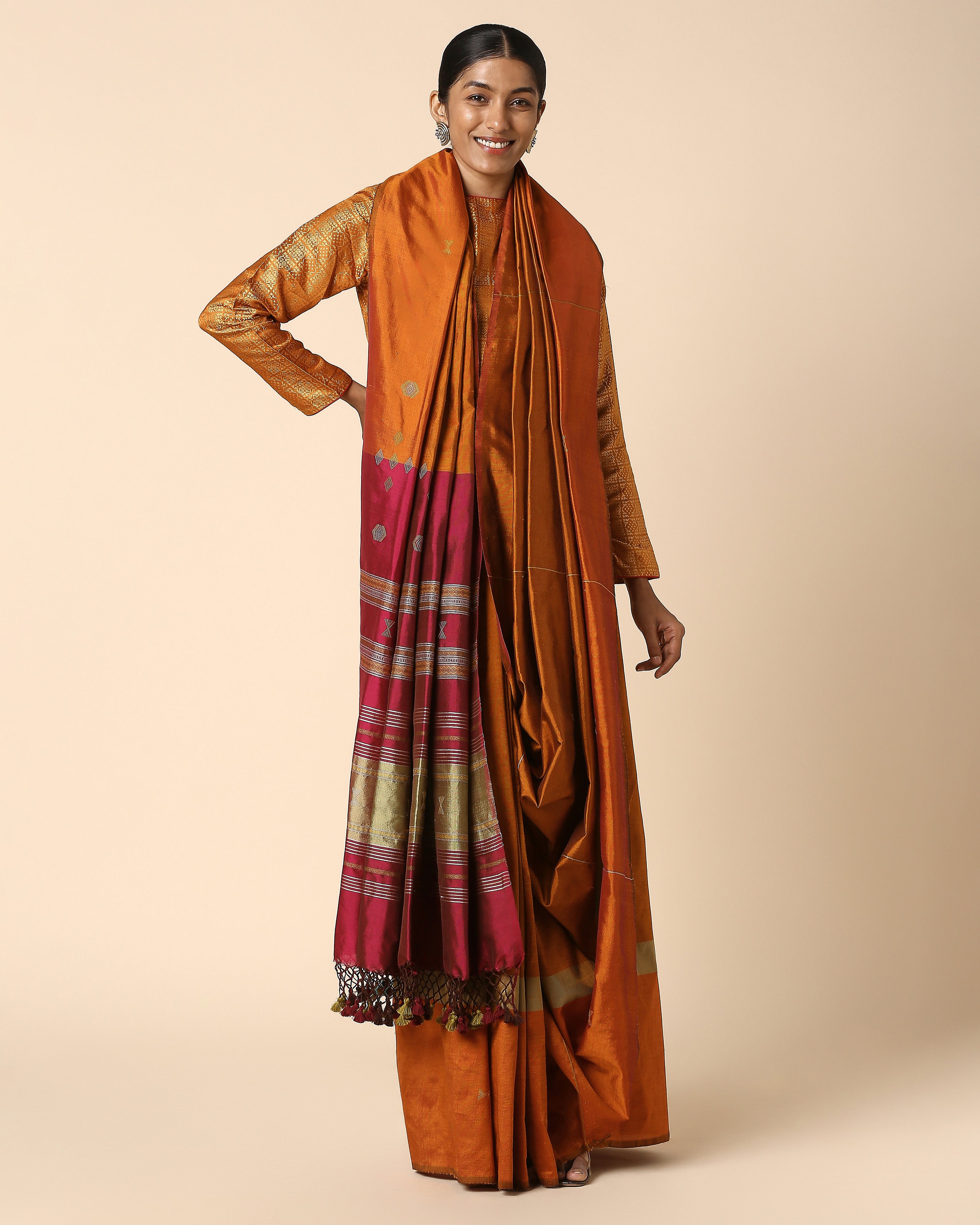 Etisha Bhujodi Tangalia Cotton Silk Saree