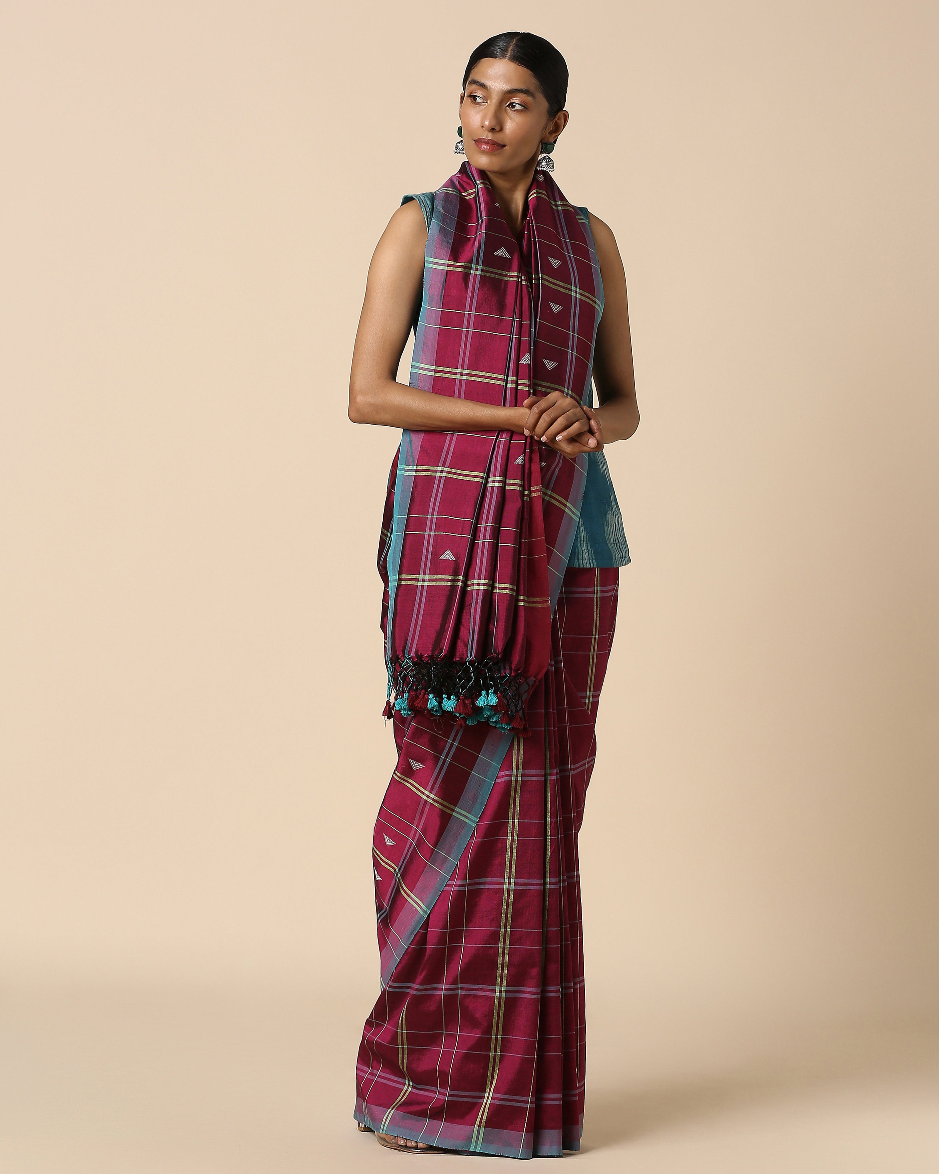 Darpana Bhujodi Extra Weft Cotton Silk Saree