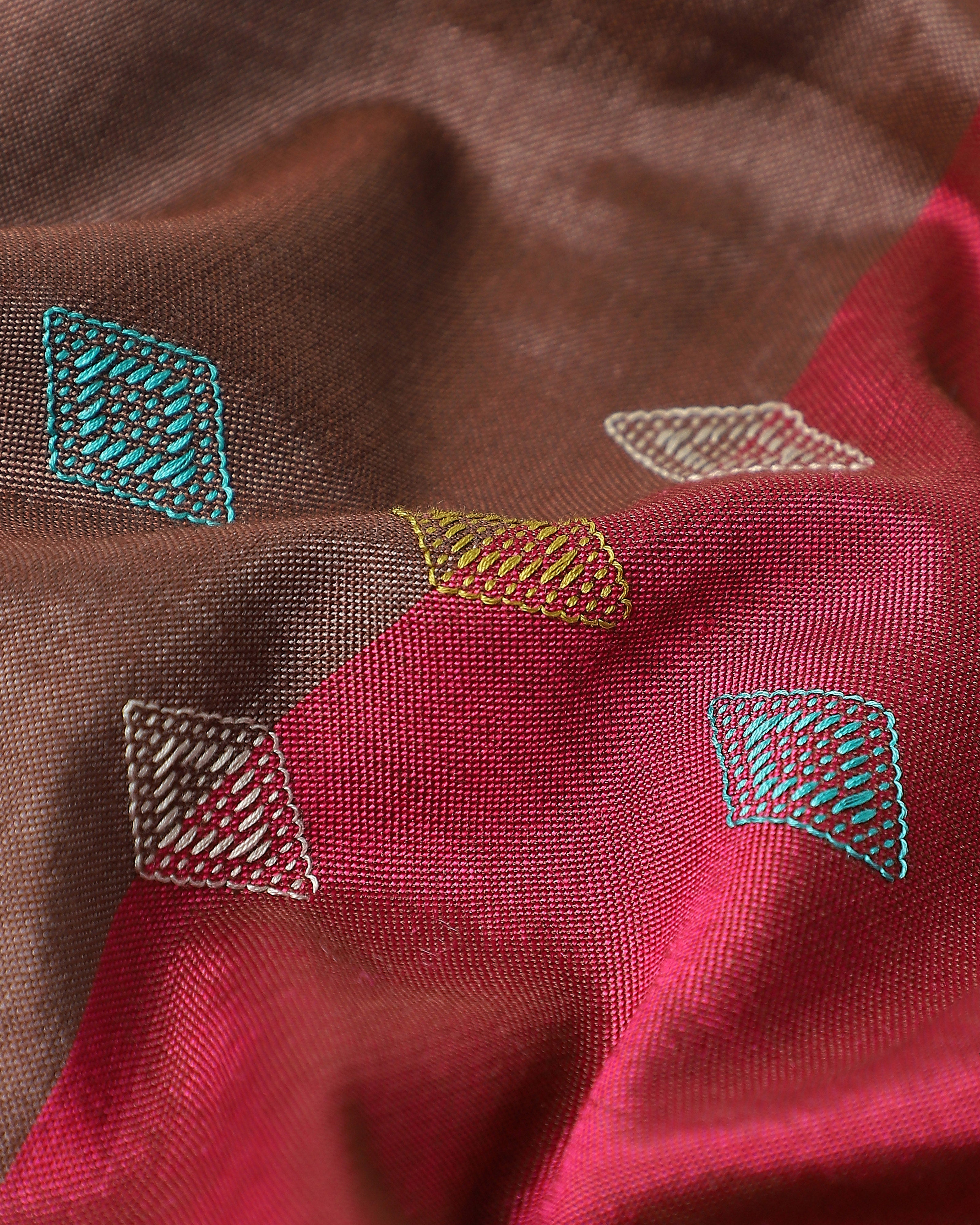 Etisha Bhujodi Extra Weft Cotton Silk Saree