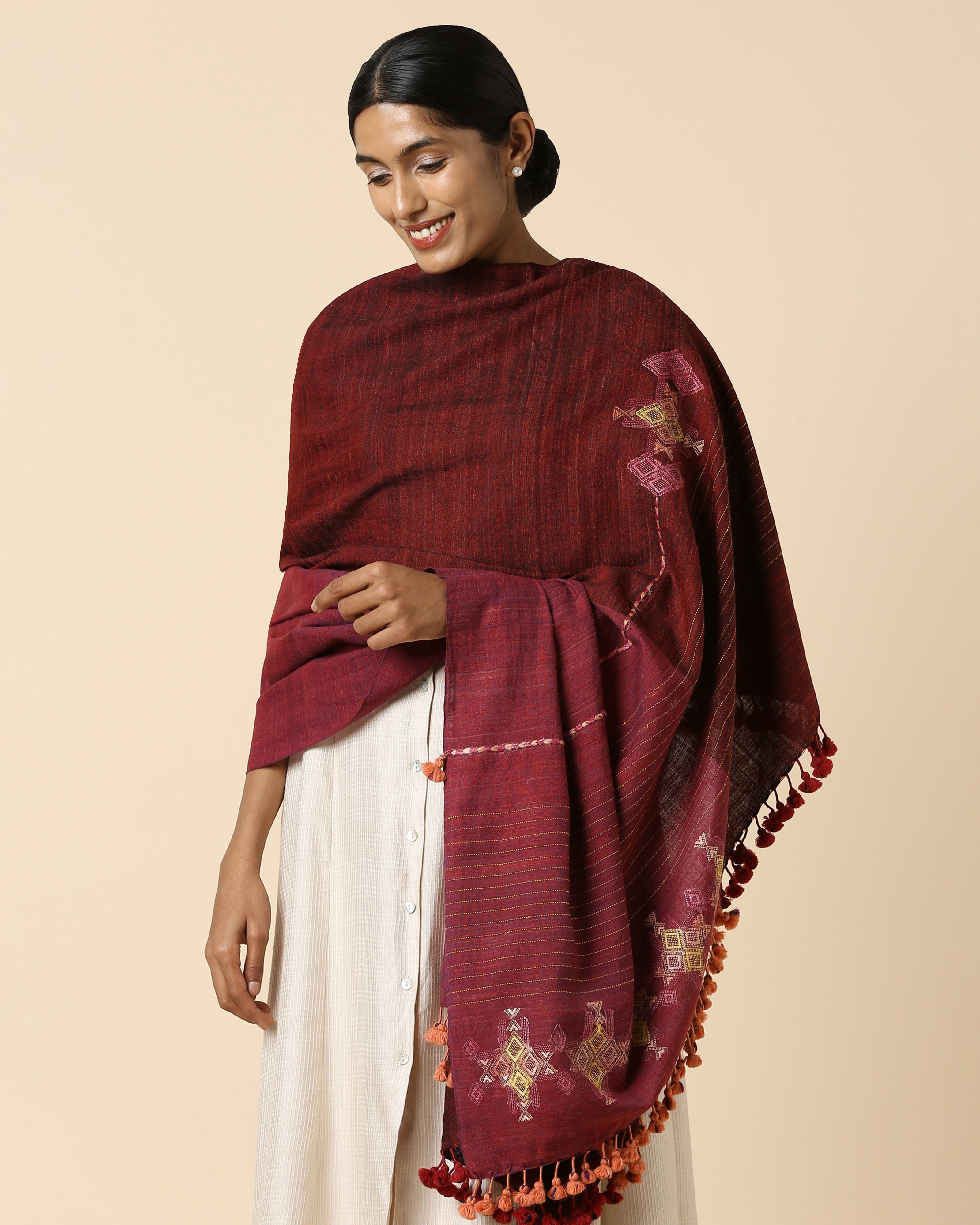 Unnati Extra Weft Wool Silk Shawl