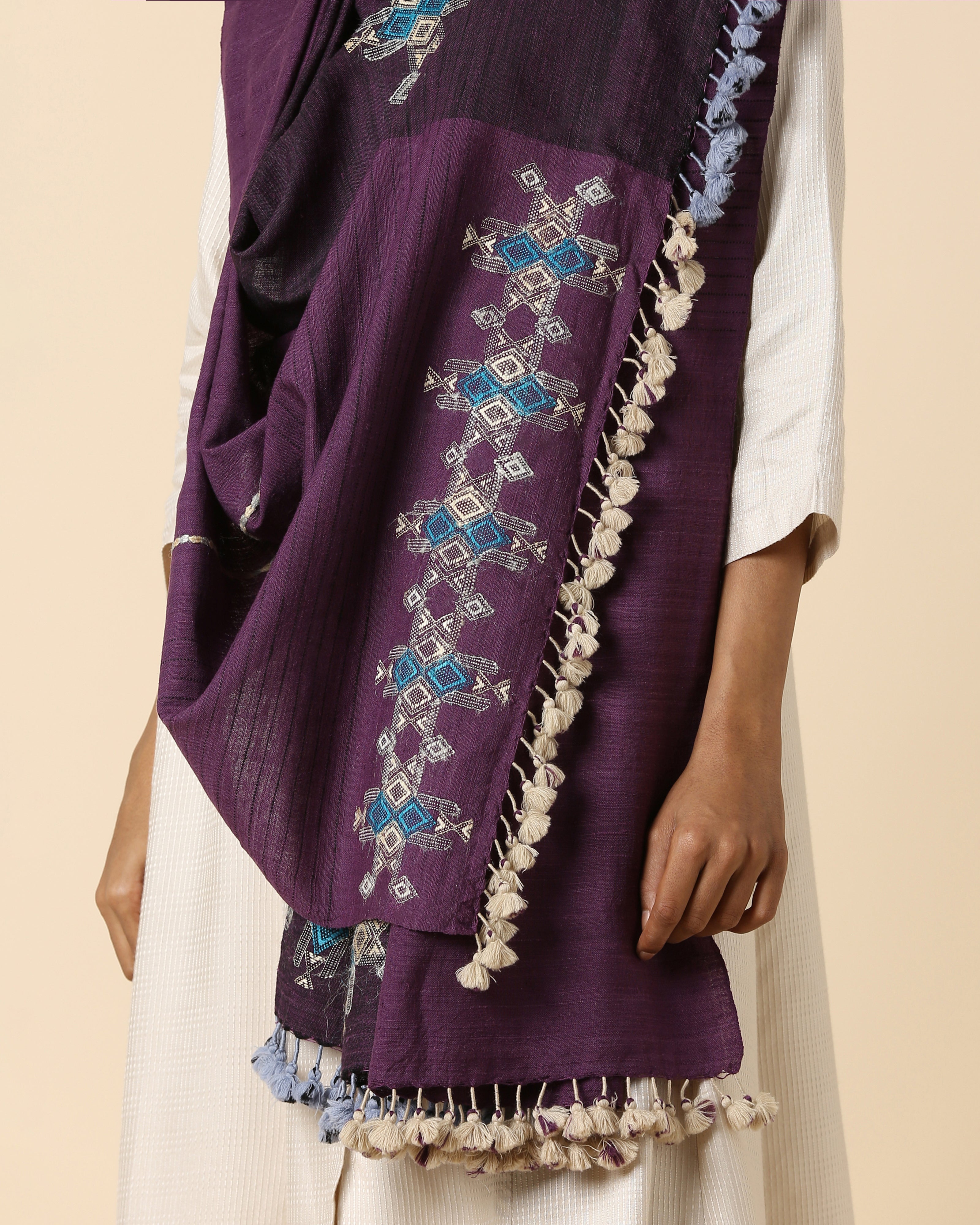 Unnati Extra Weft Wool Silk Shawl