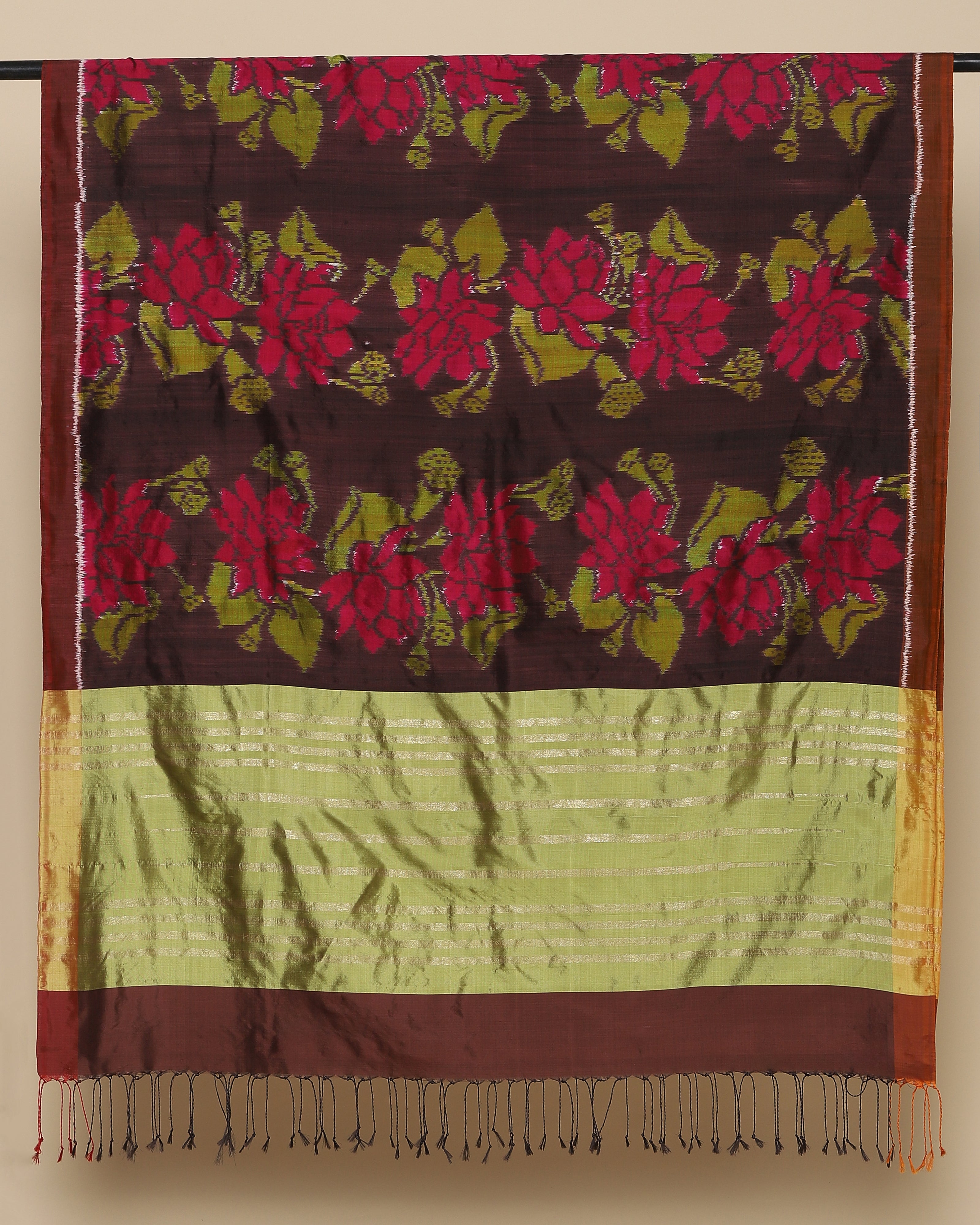 Atmika Weft Ikat Silk Dupatta