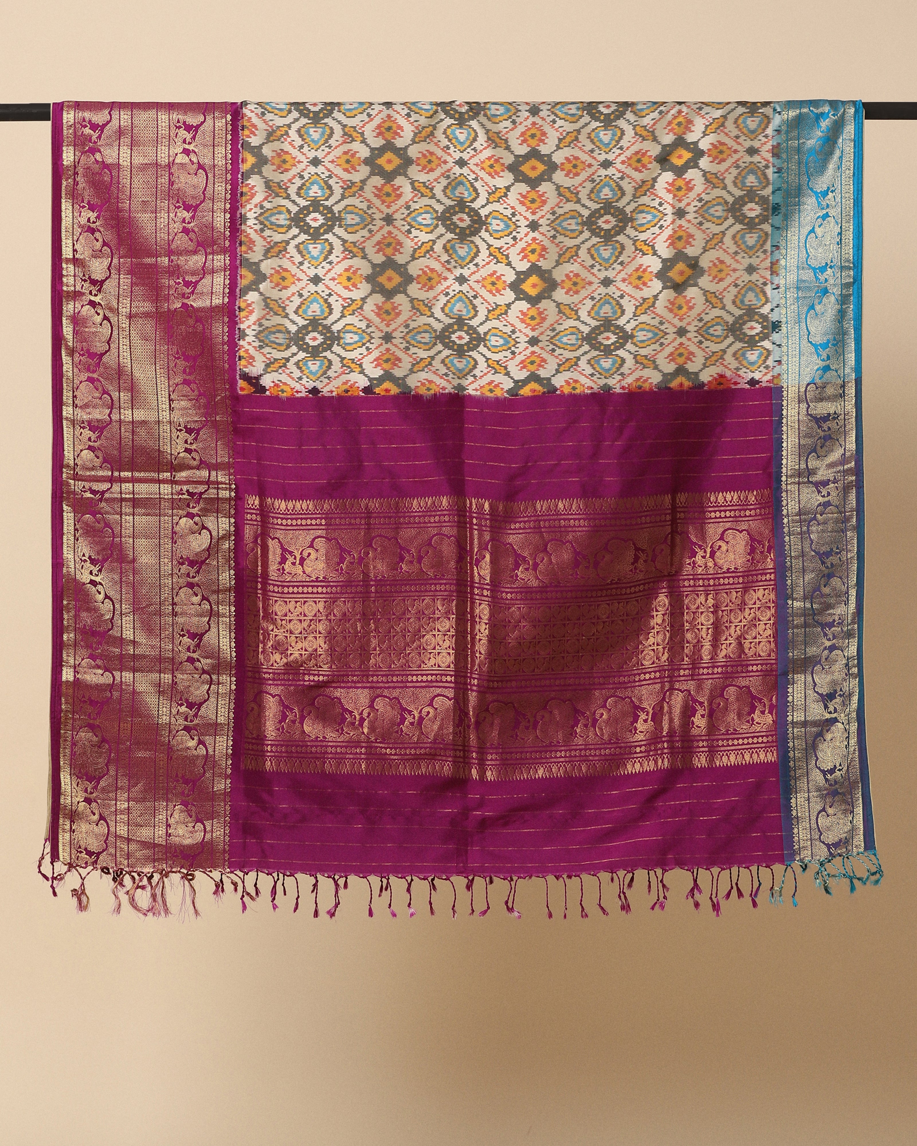 Ektaa Pochampally Weft Ikat Silk Dupatta