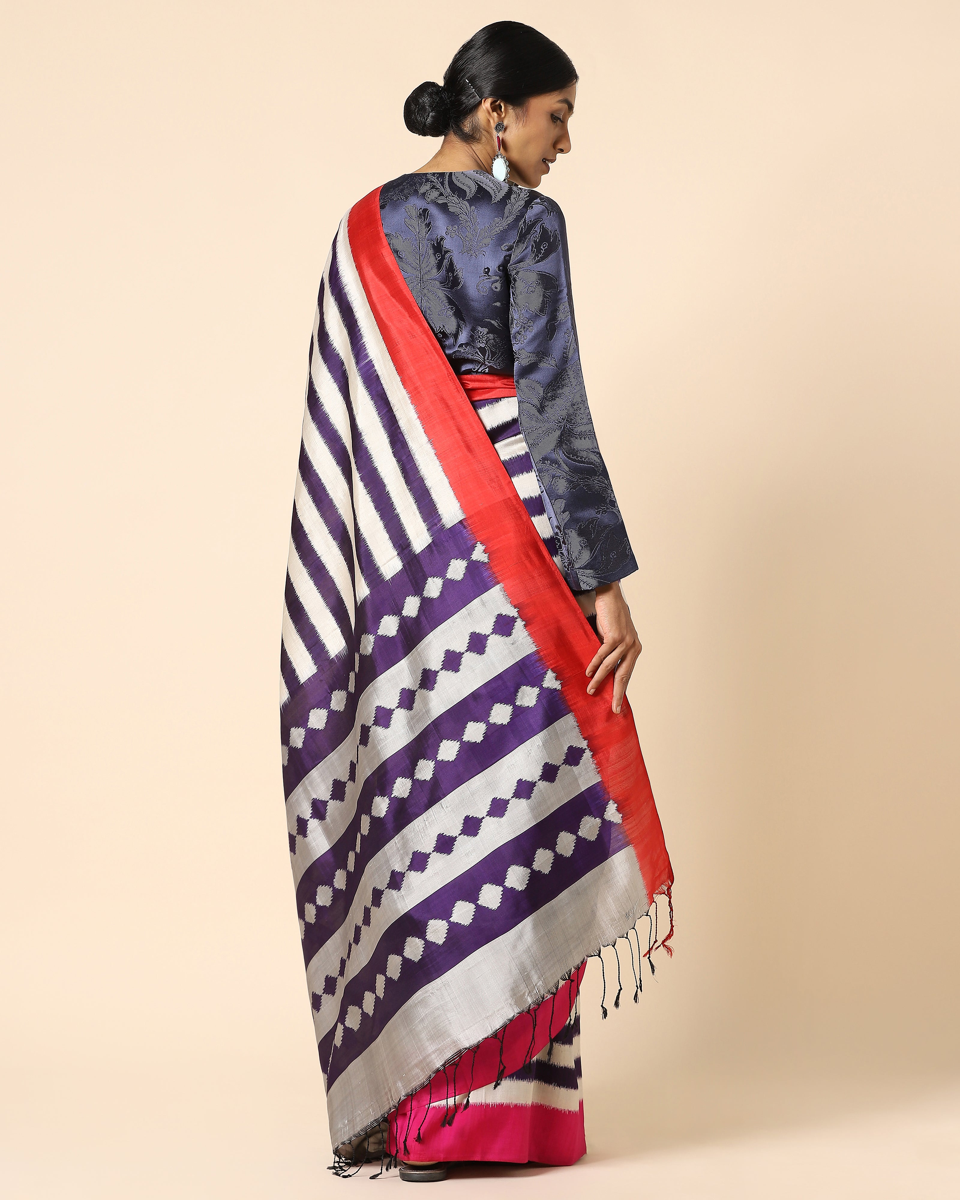 Dhriti Weft Ikat Silk Saree