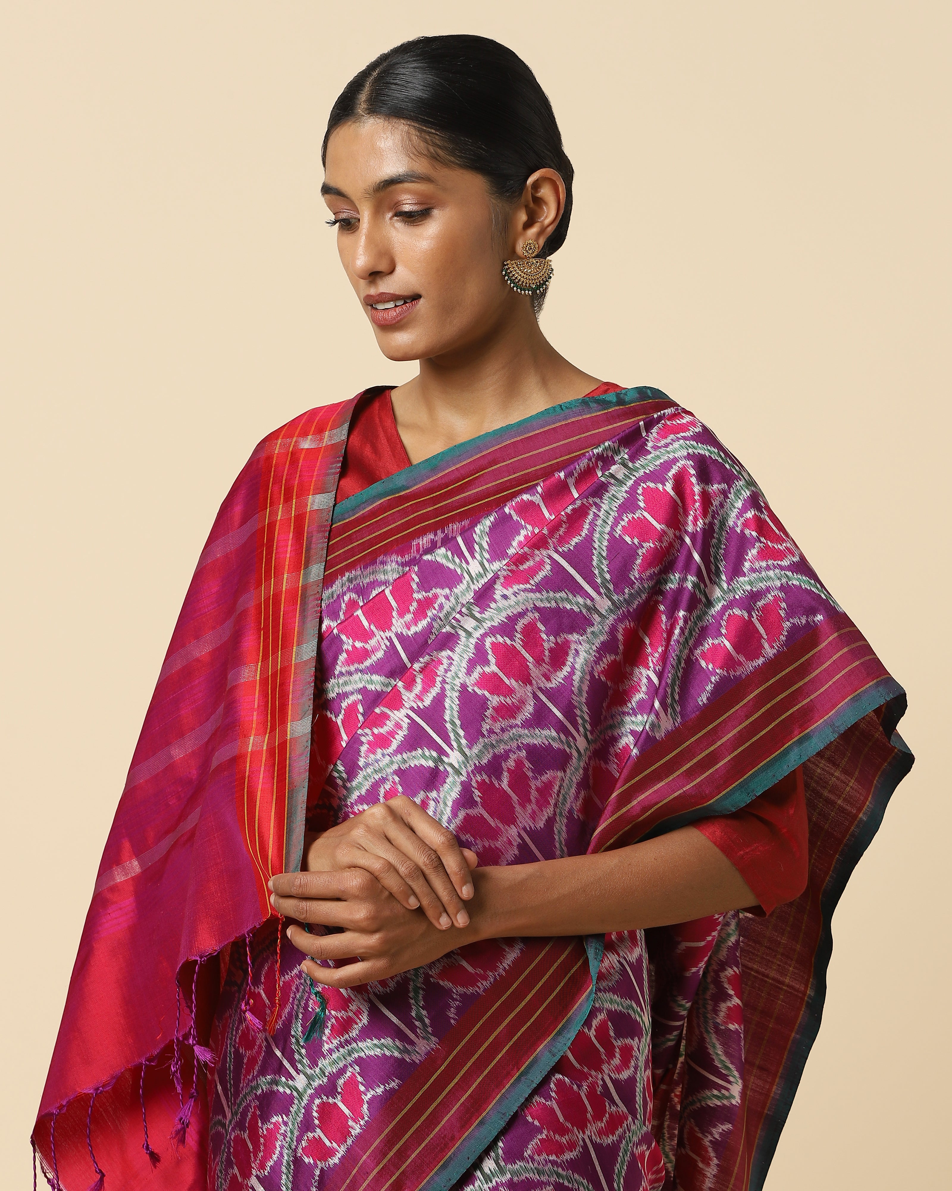 Navya Weft Ikat Silk Saree