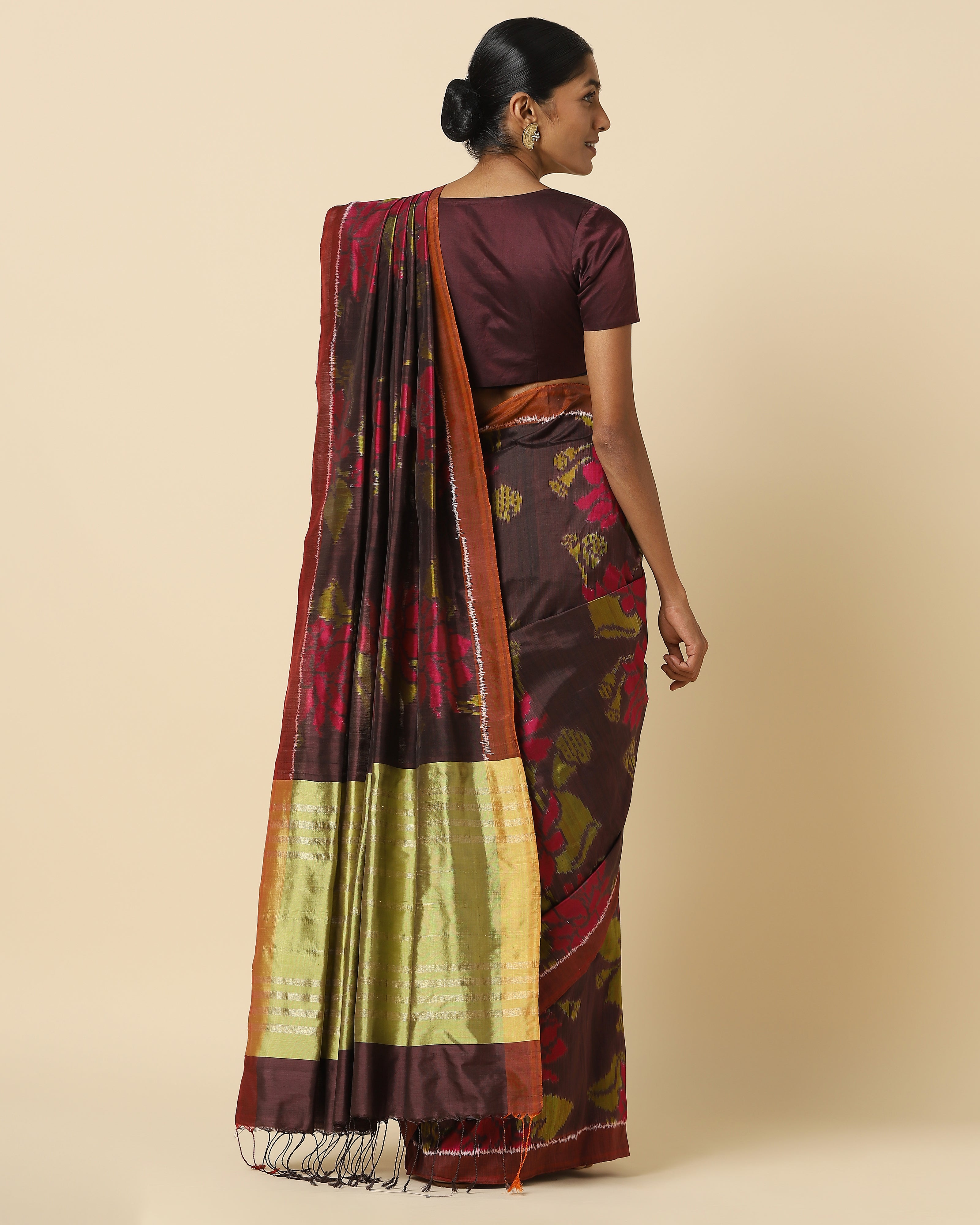 Atmika Weft Ikat Silk Saree