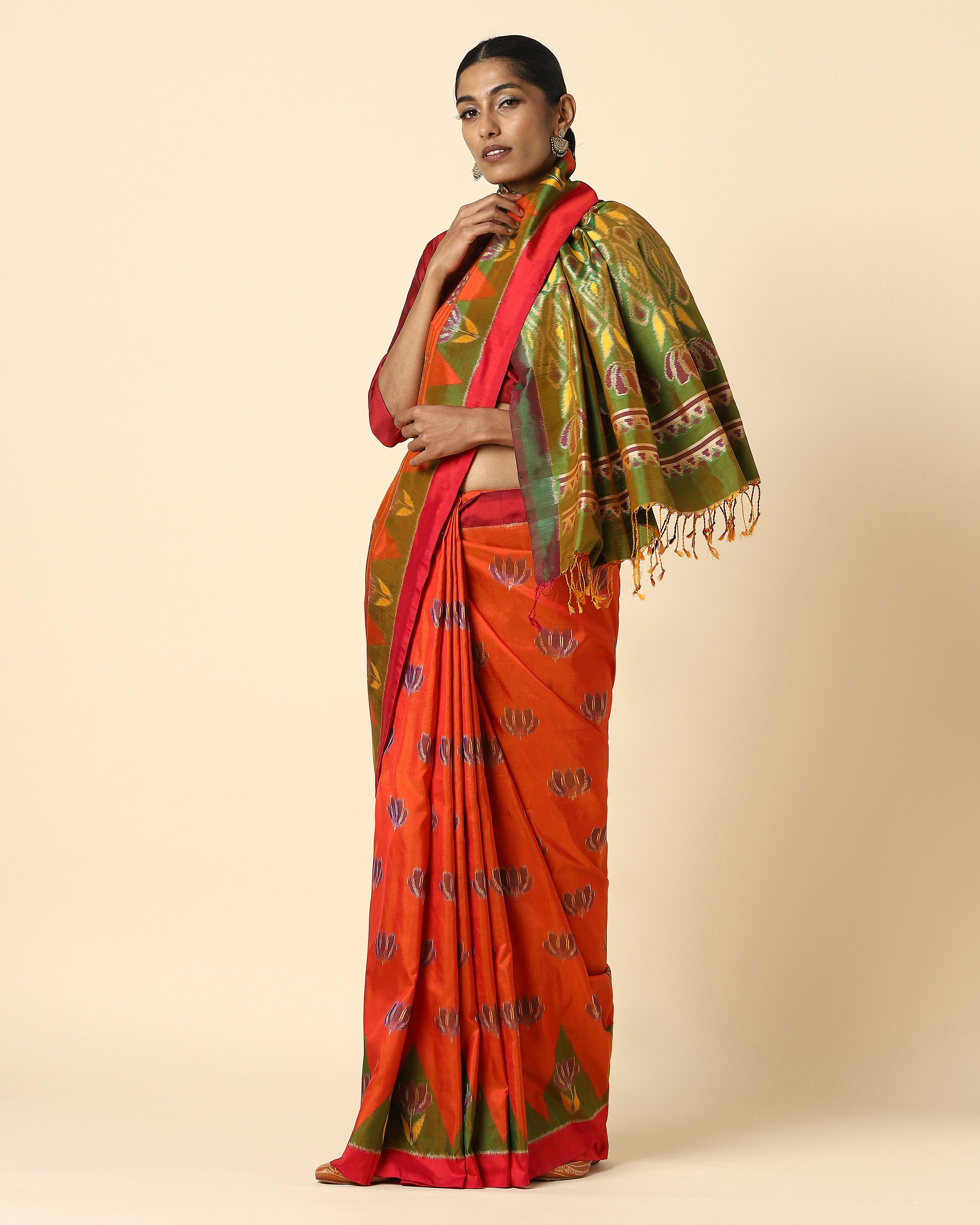 Neeksha Weft Ikat Silk Saree