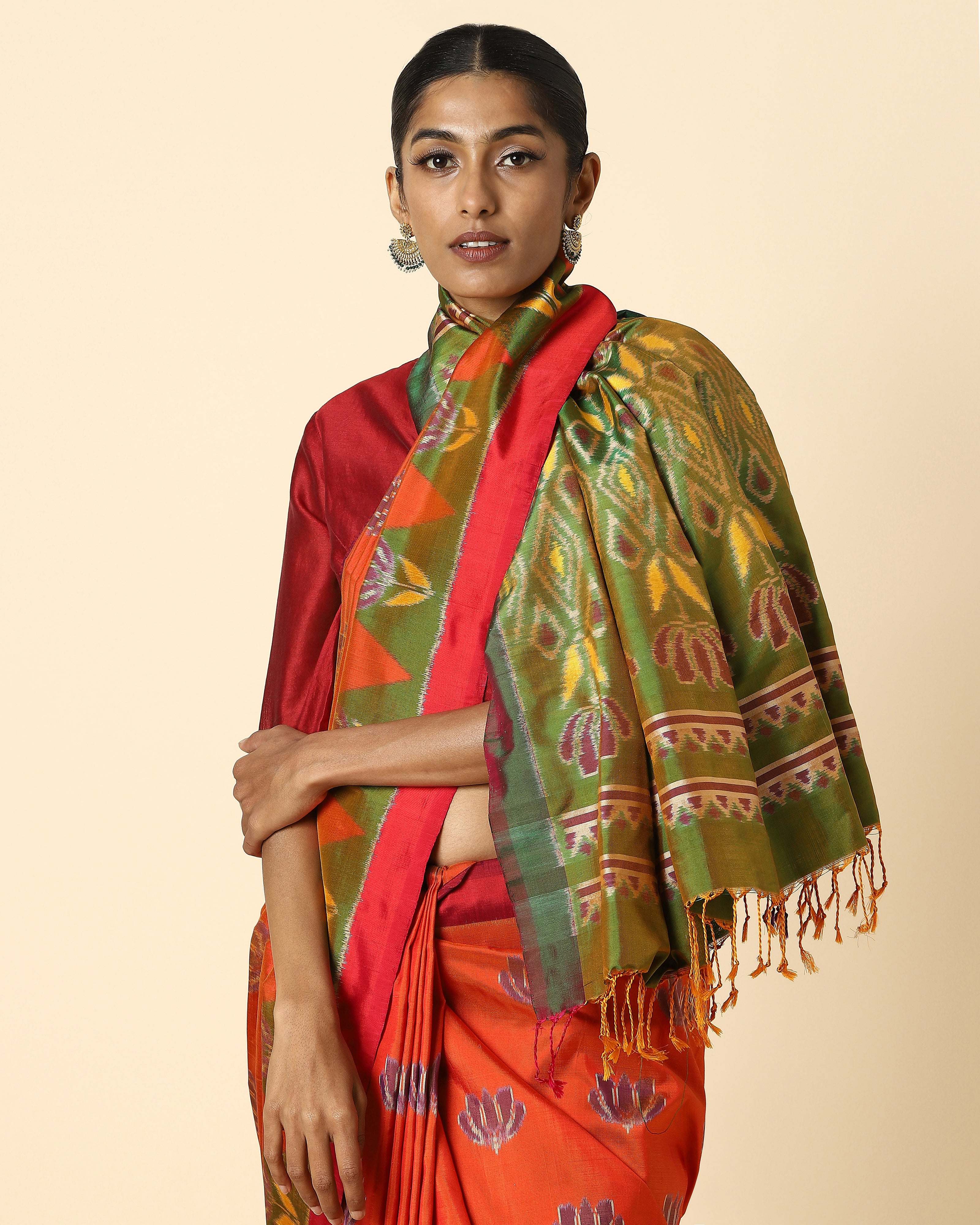 Neeksha Weft Ikat Silk Saree