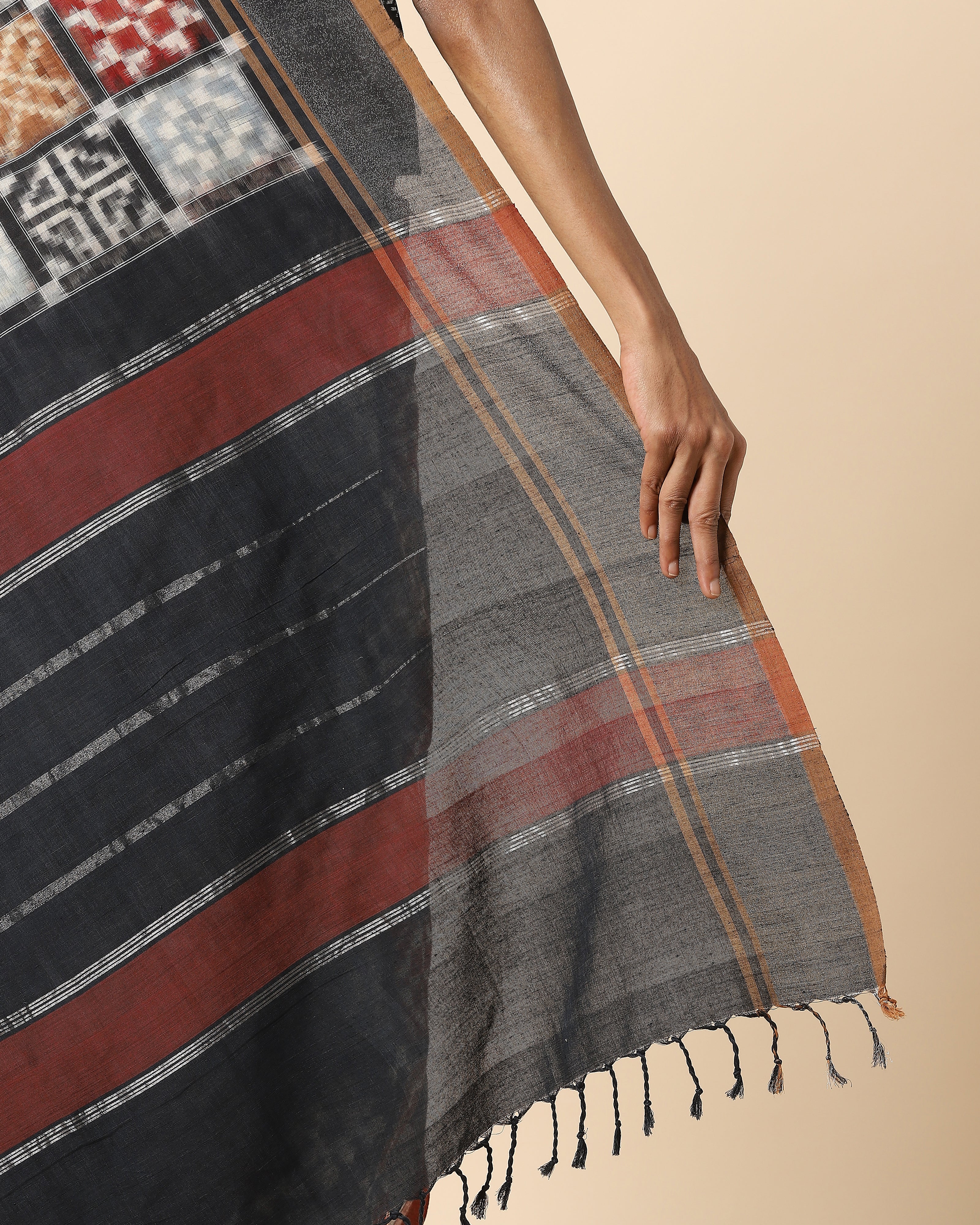 Tanya Double Ikat Cotton Saree