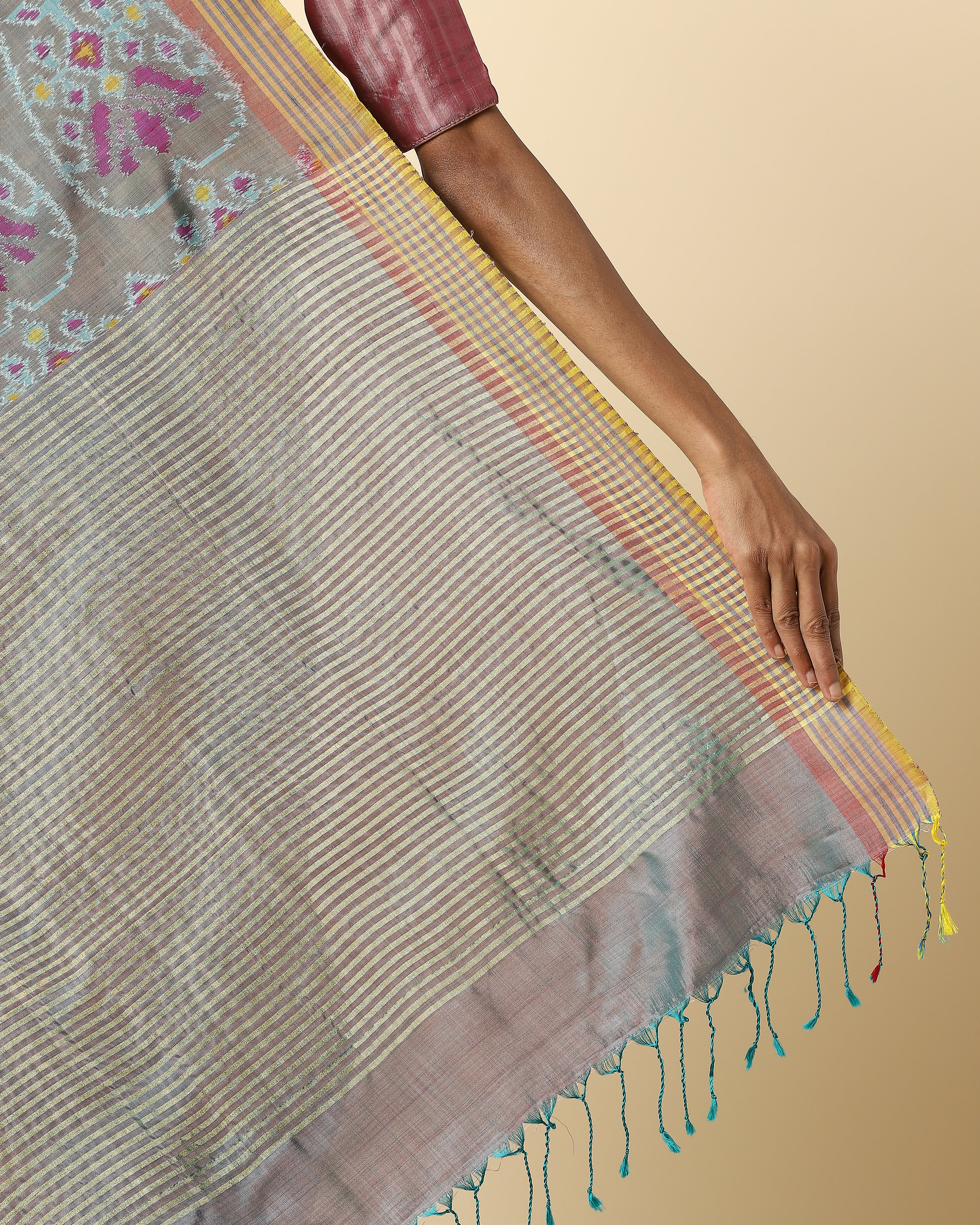 Dayanita Weft Ikat Silk Saree