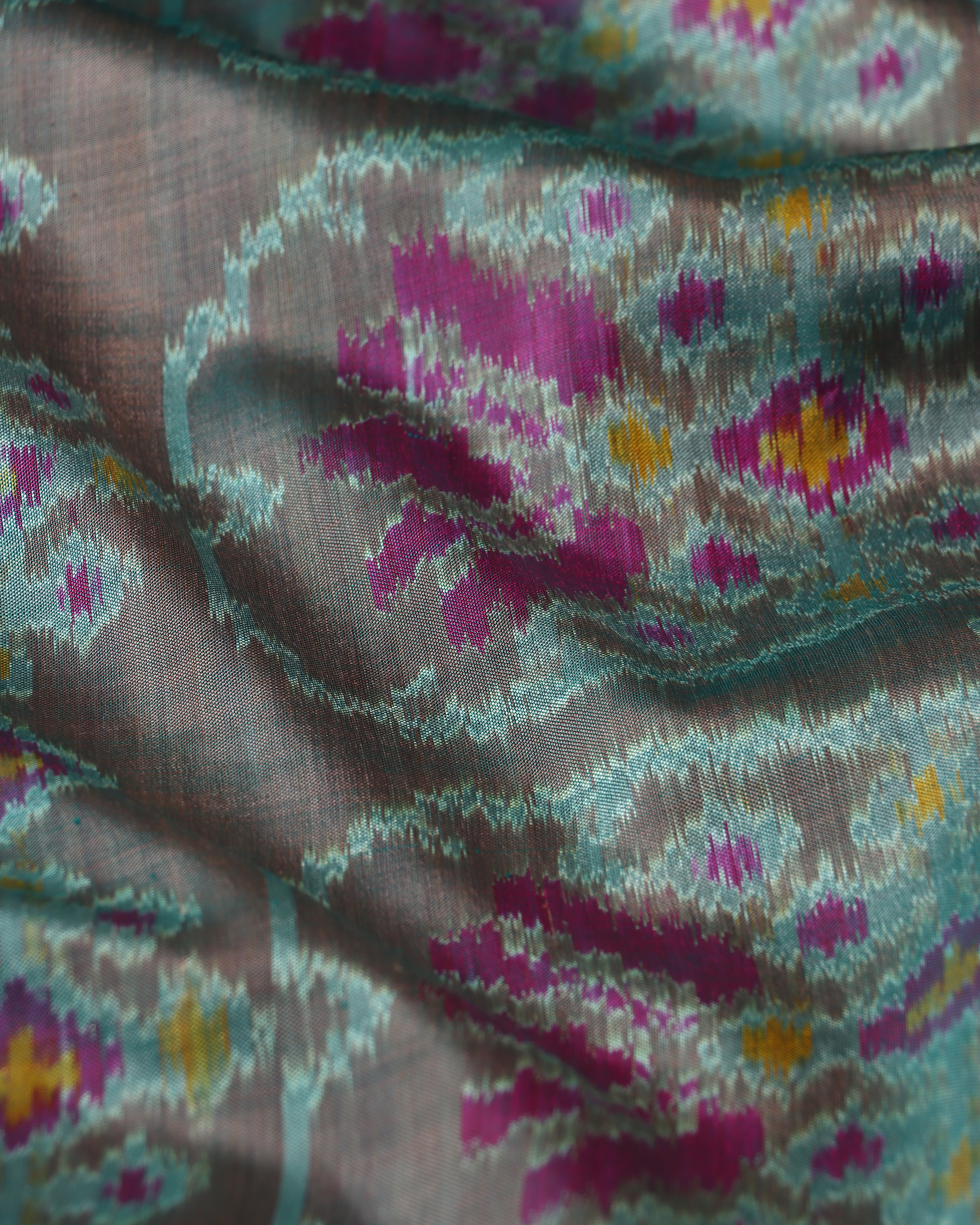 Dayanita Weft Ikat Silk Saree