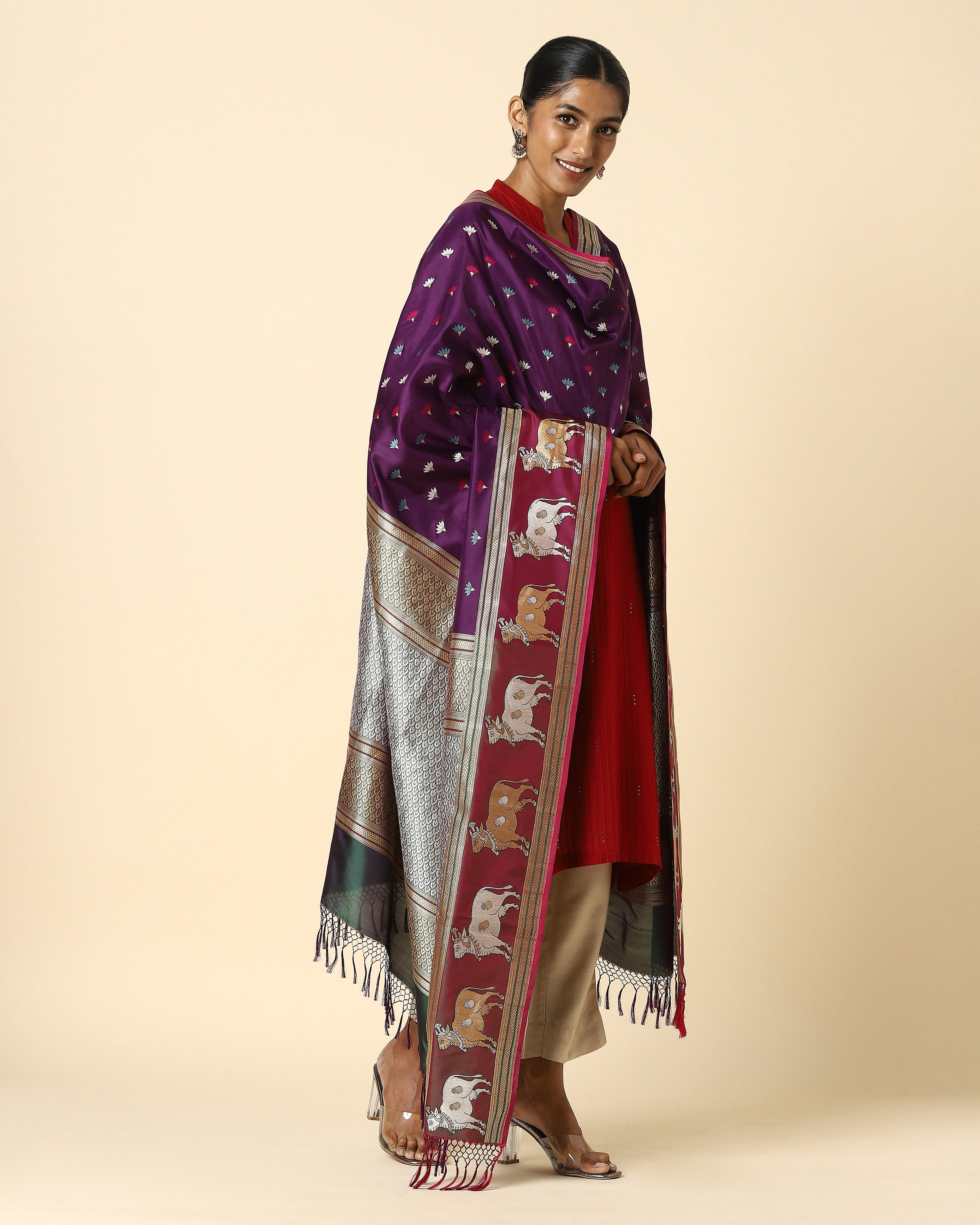 Kamadhenu Kadwa Silk Dupatta