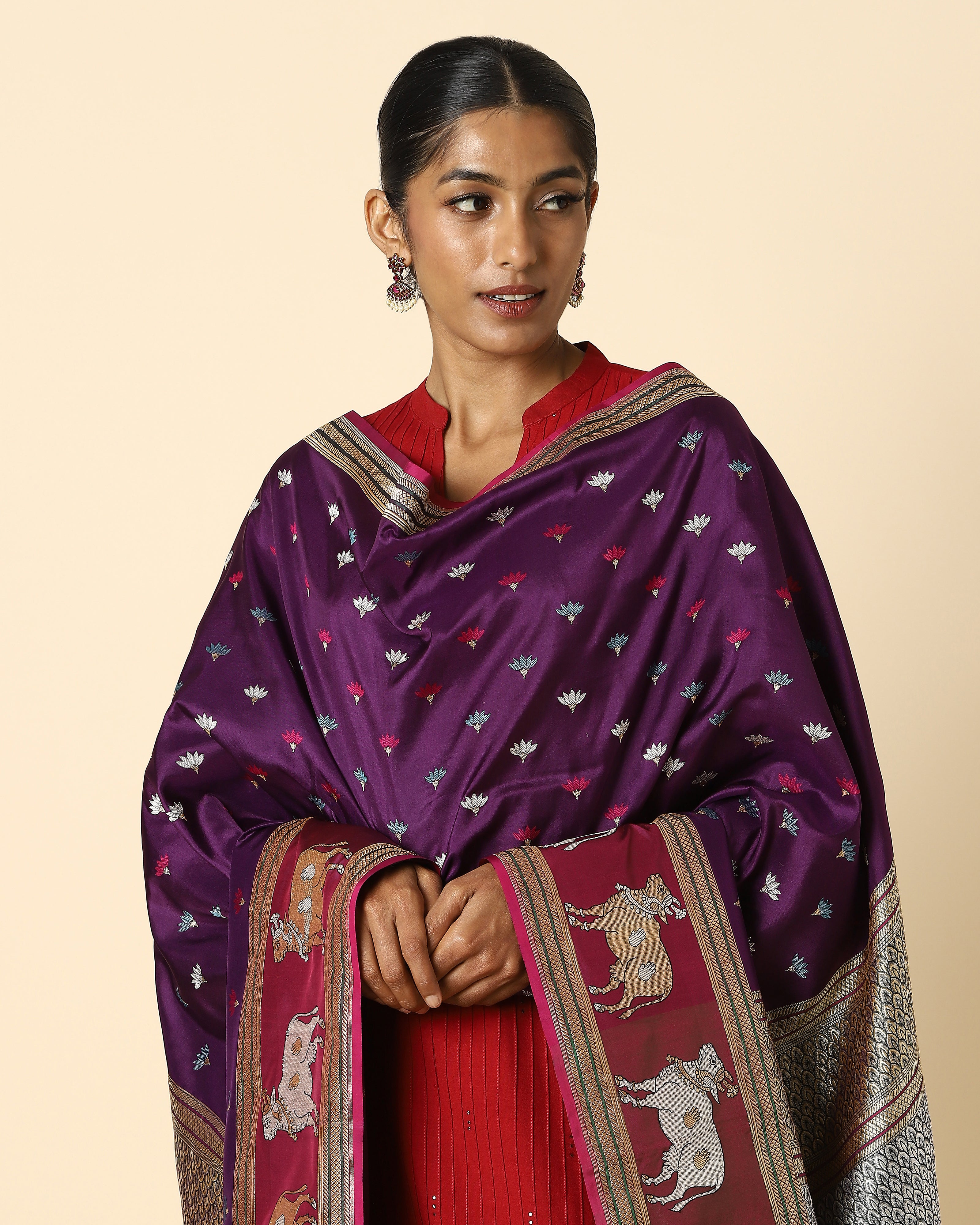 Kamadhenu Kadwa Silk Dupatta