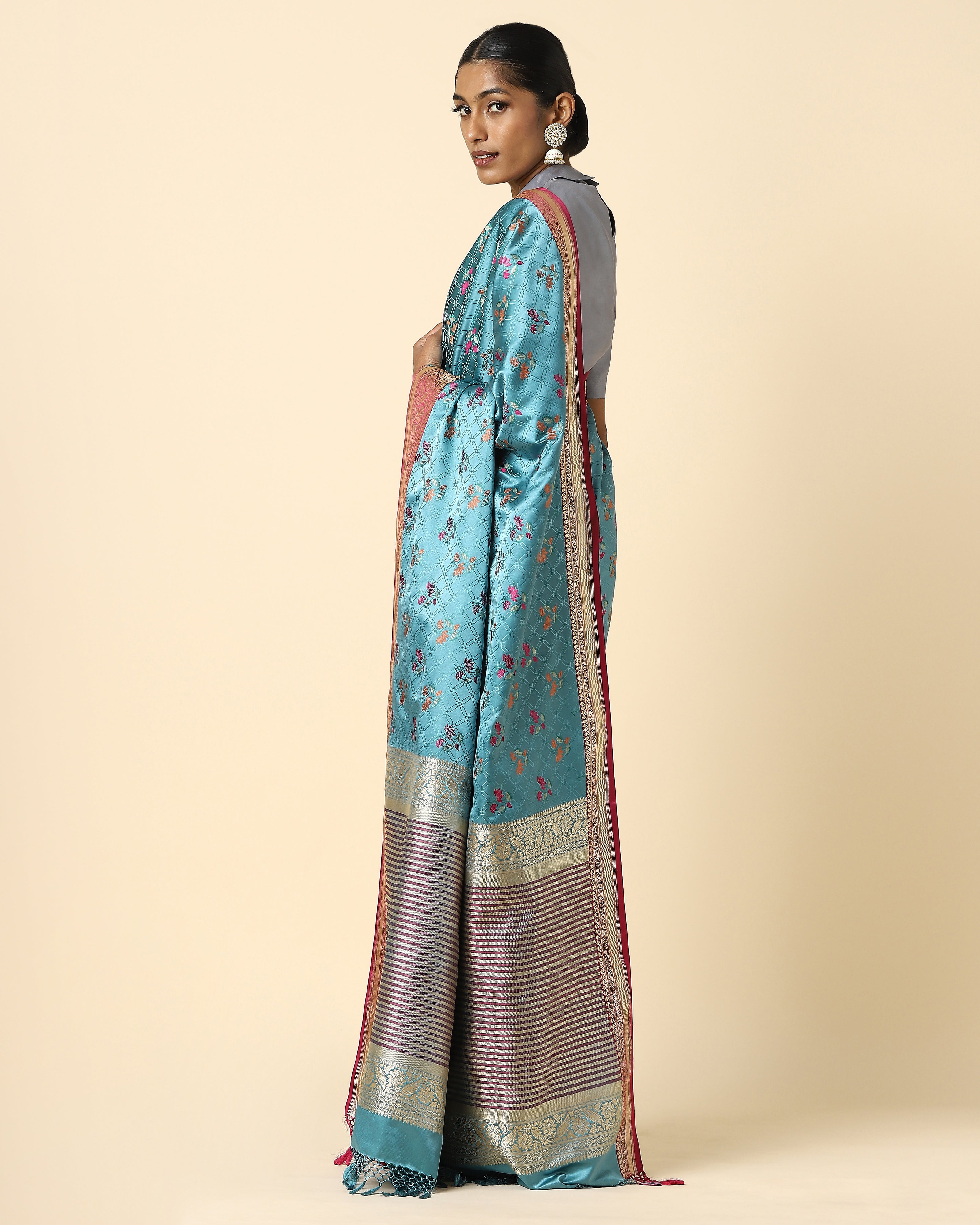 Rupali Tanchoi and Kadwa Silk Saree