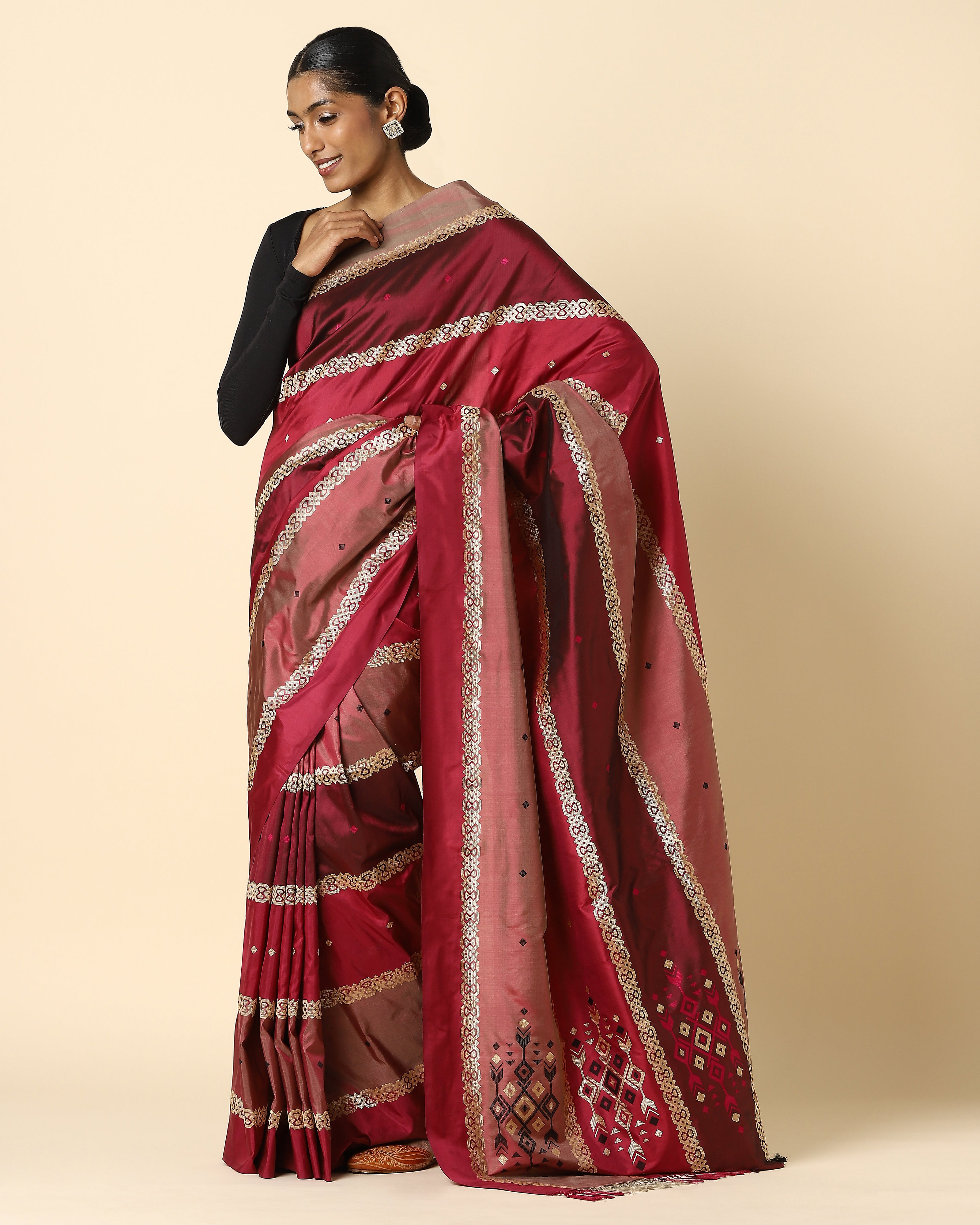 Vansha Kadwa Silk Saree