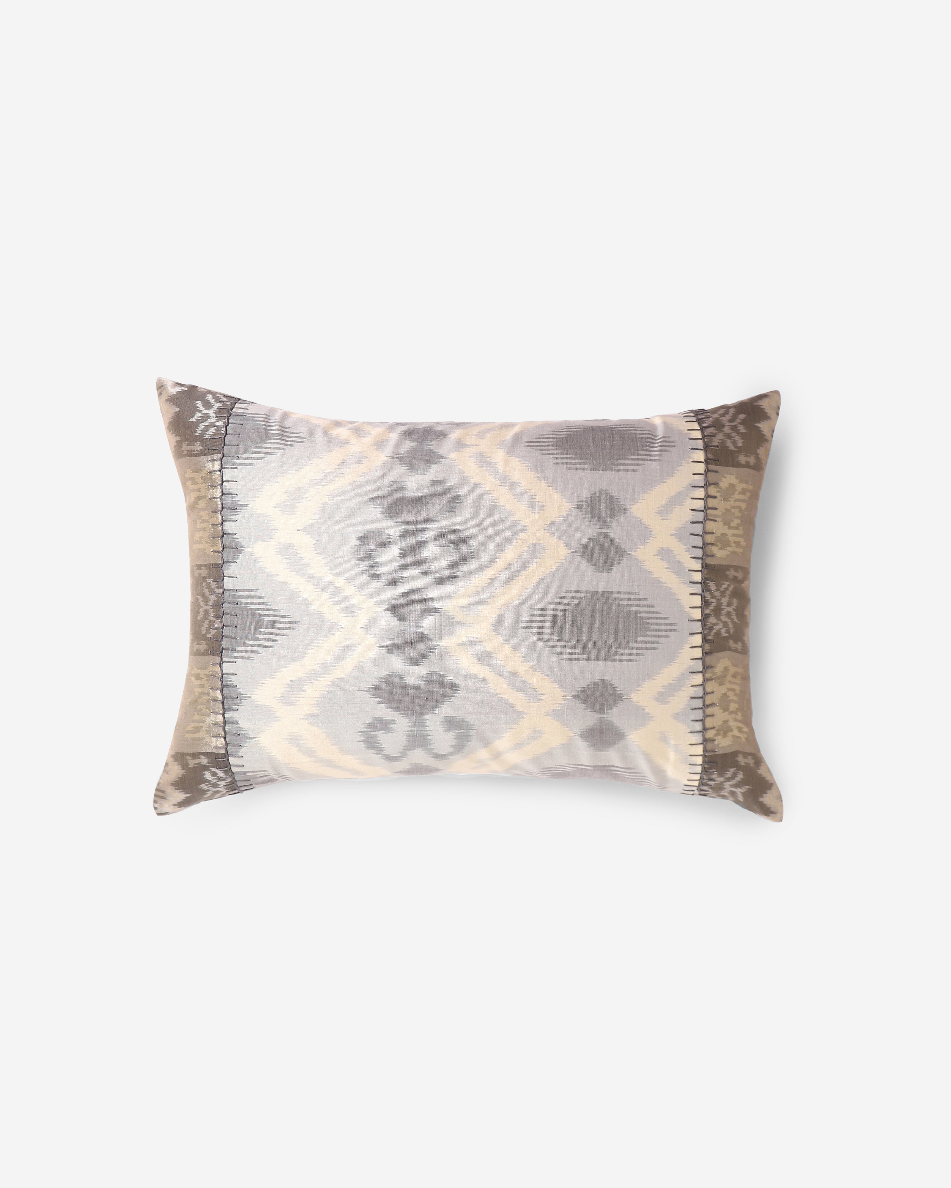 Nurgul Jihan Weft Ikat Cotton Silk Cushion Cover