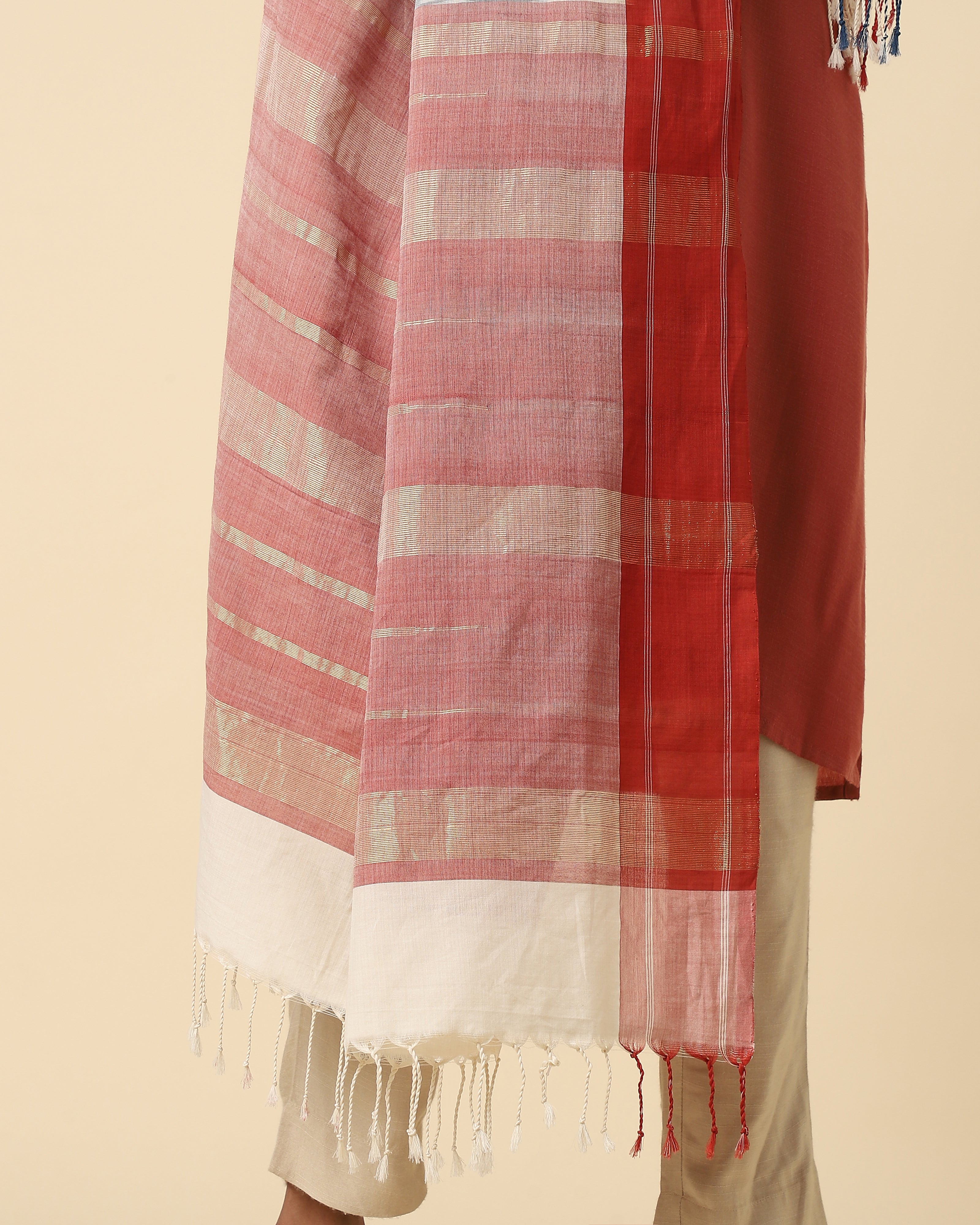 Mahak Weft Ikat Cotton Dupatta