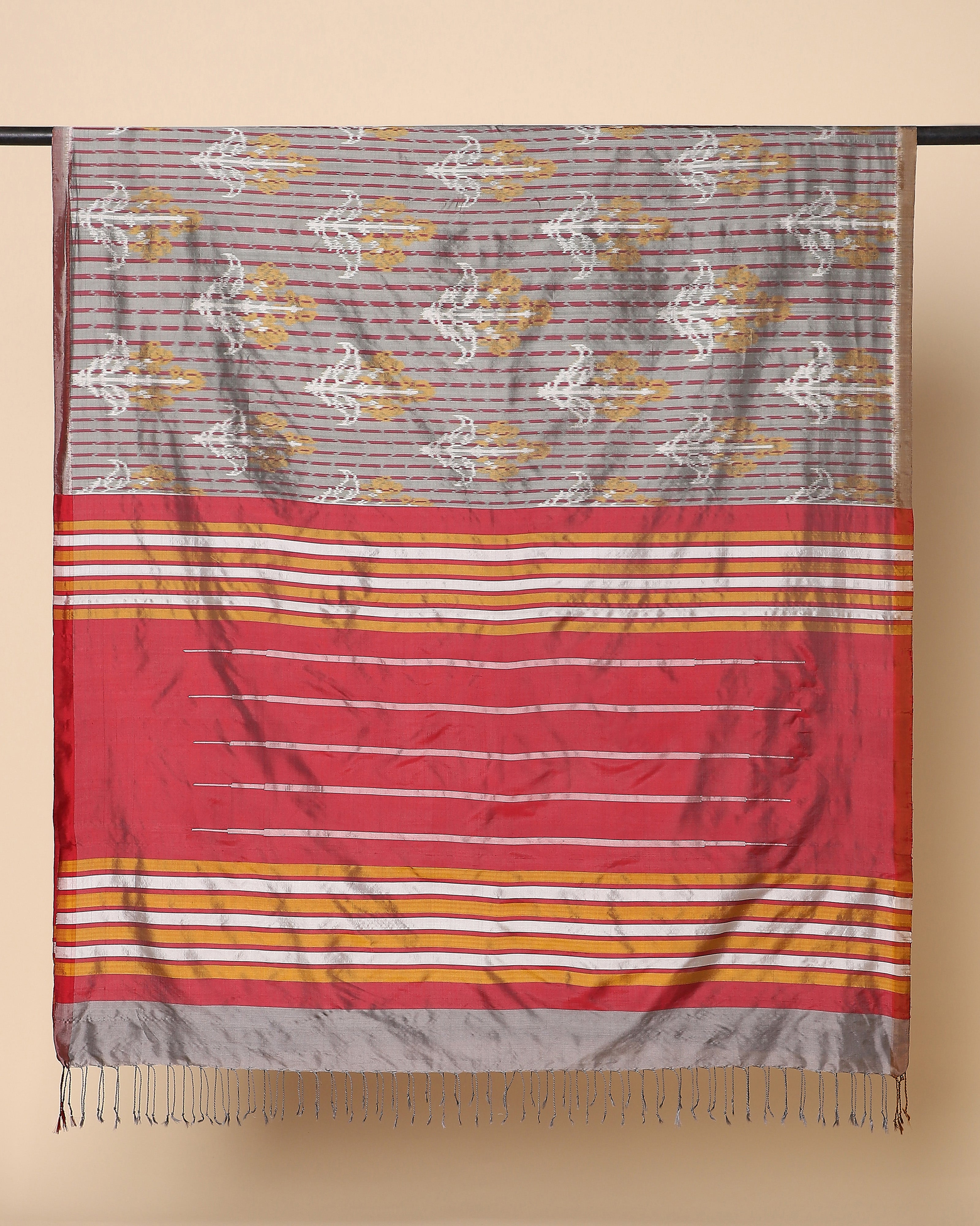 Agrini Pochampally Weft Ikat Silk Dupatta