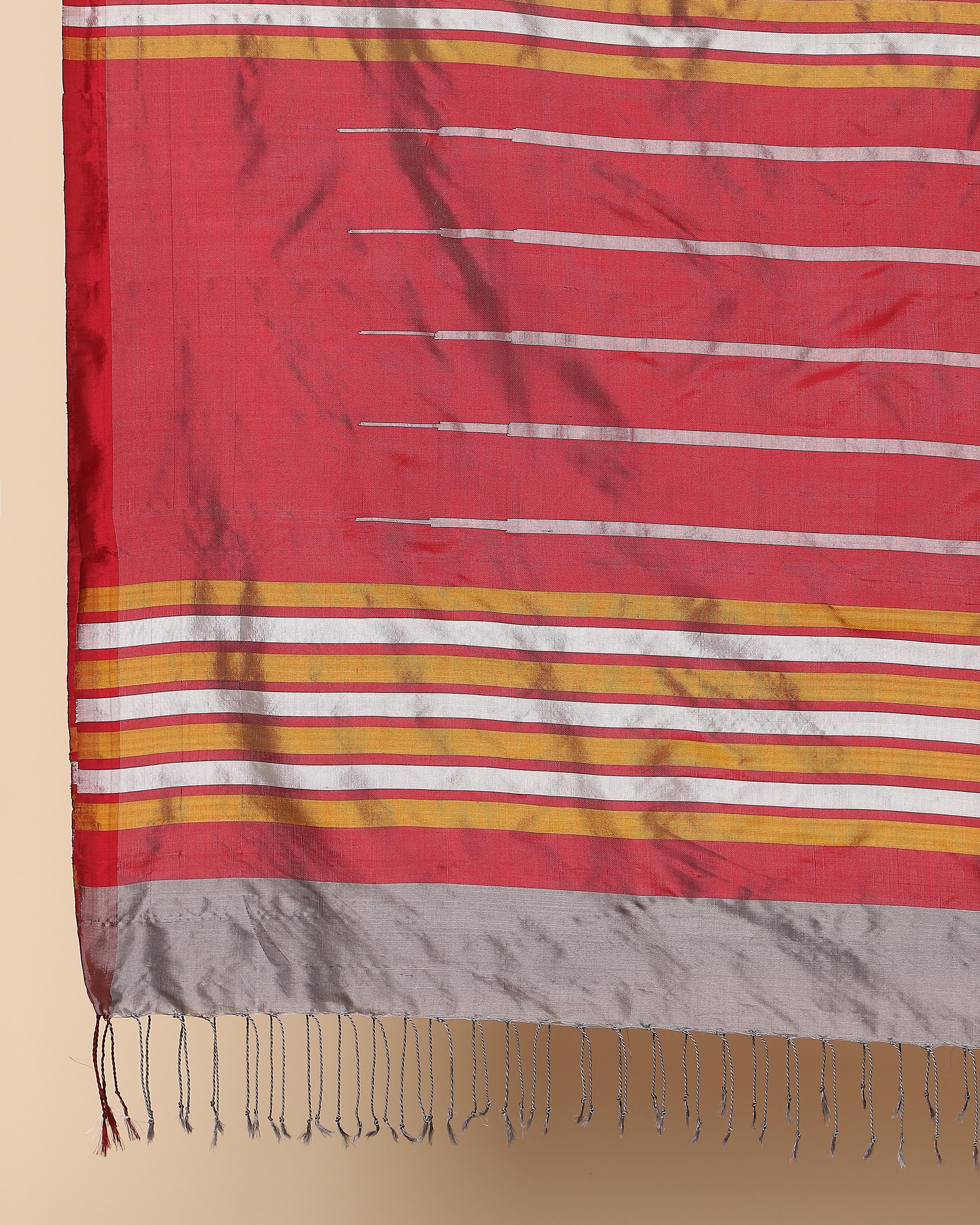 Agrini Pochampally Weft Ikat Silk Dupatta