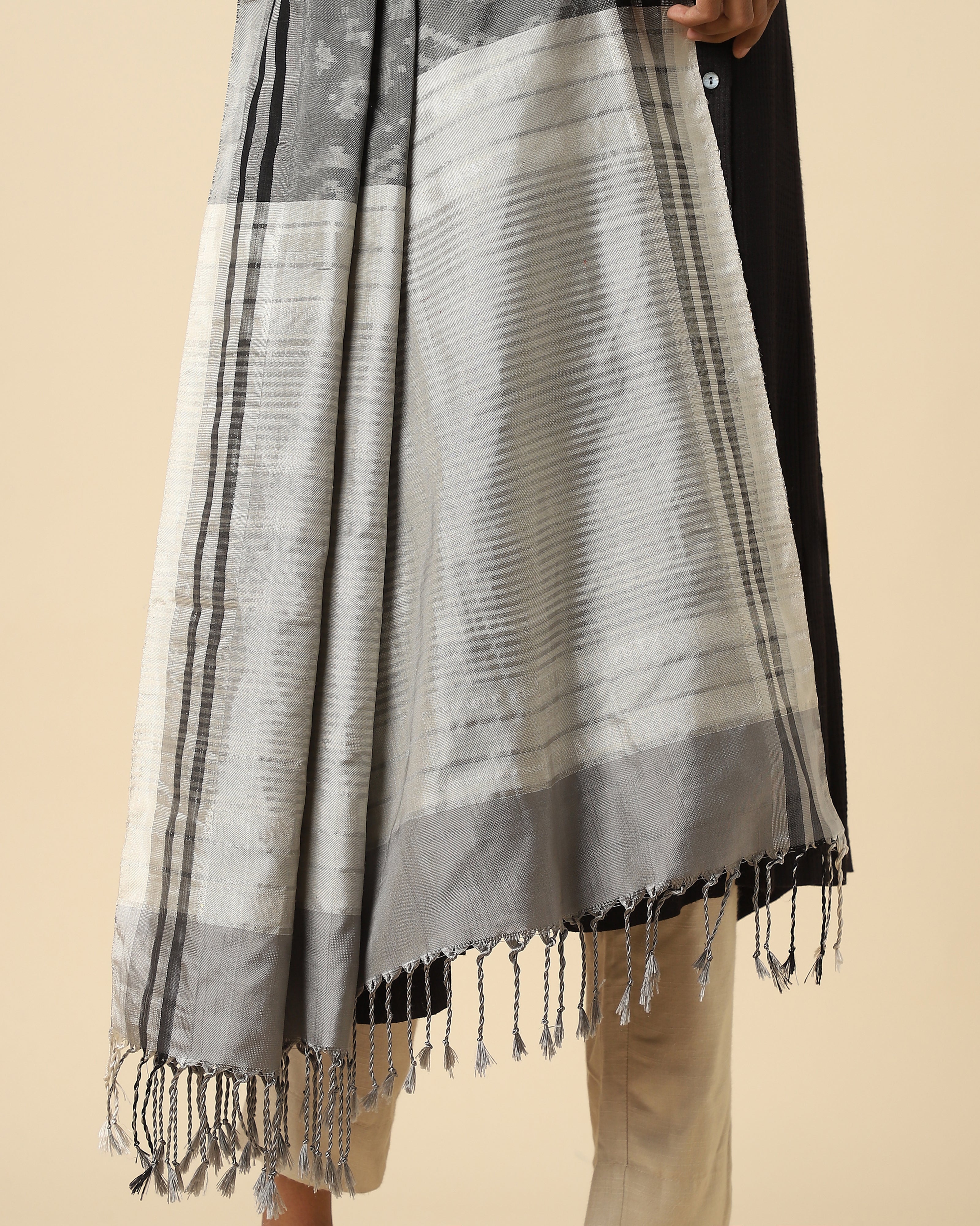 Nambia Weft Ikat Silk Dupatta