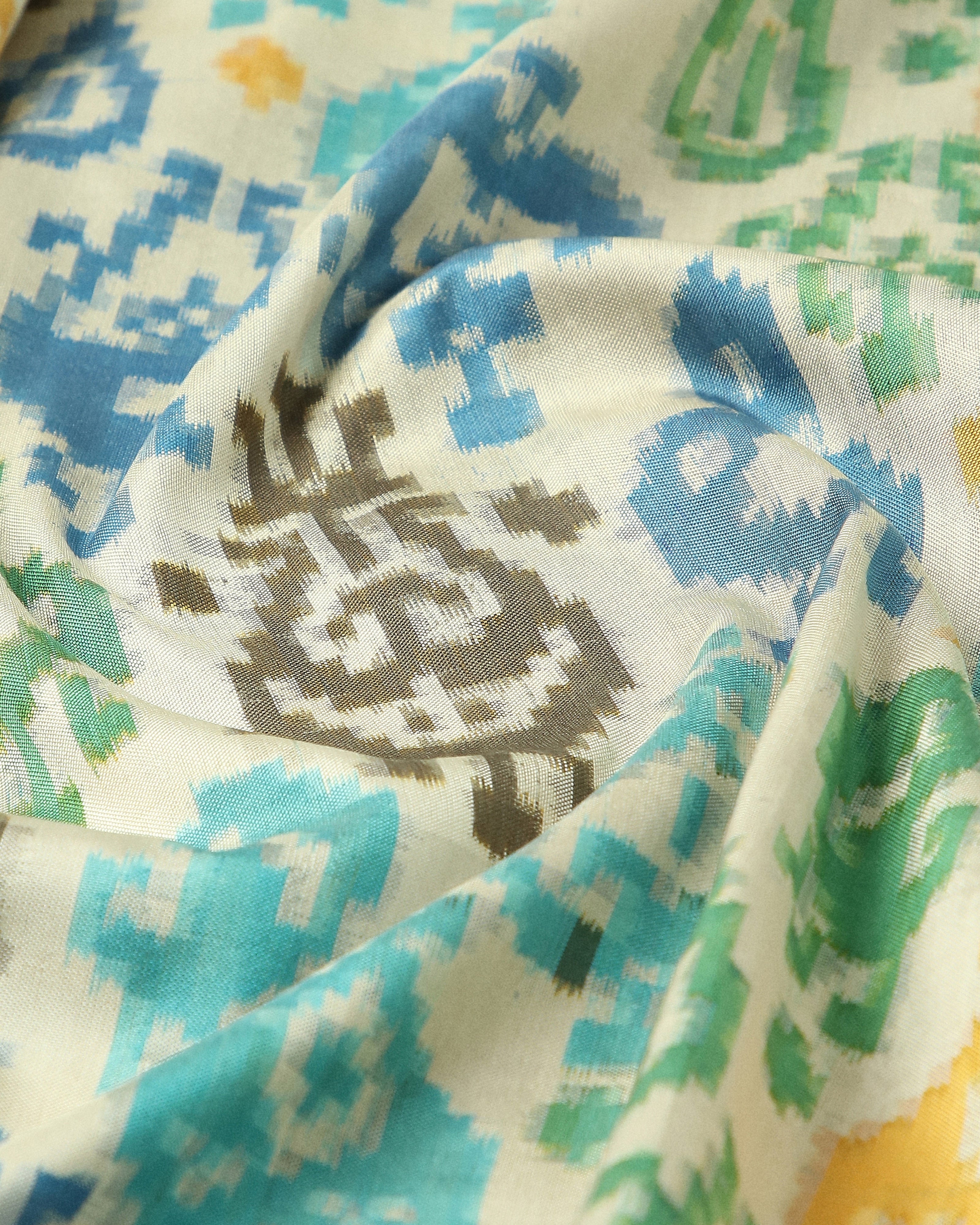 Amera Pochampally Double Ikat Silk Saree