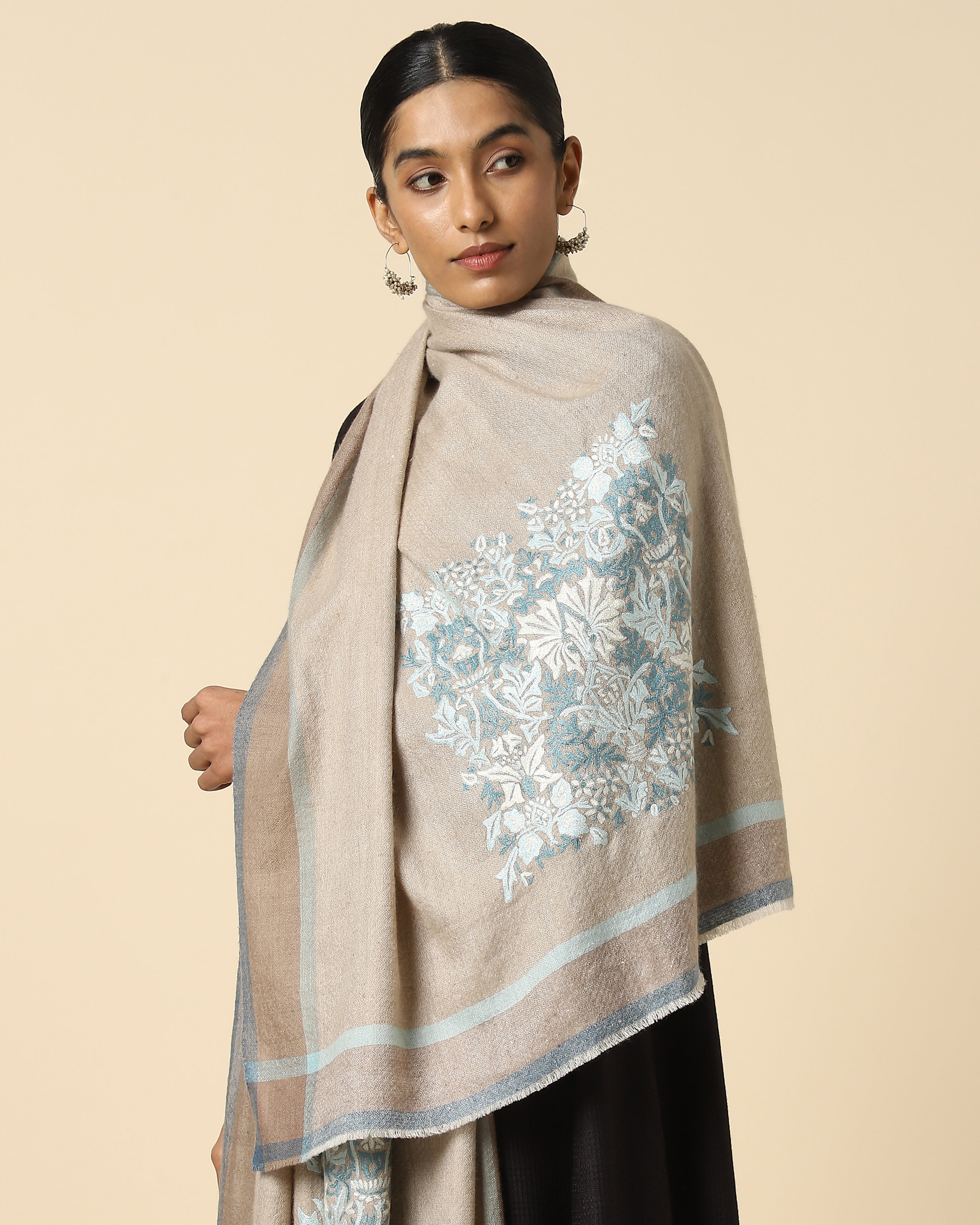 Liana Sozni Embroidery Pashmina Shawl