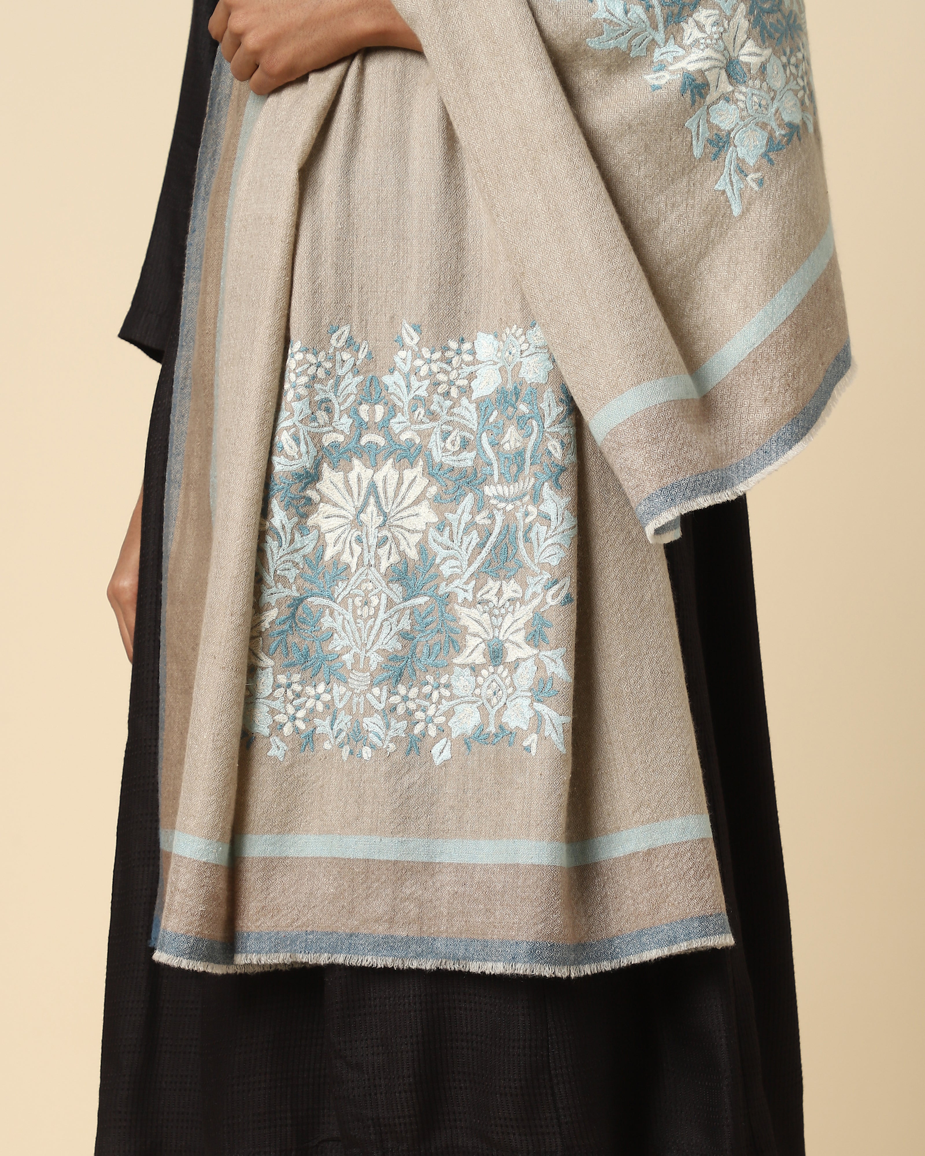 Liana Sozni Embroidery Pashmina Shawl