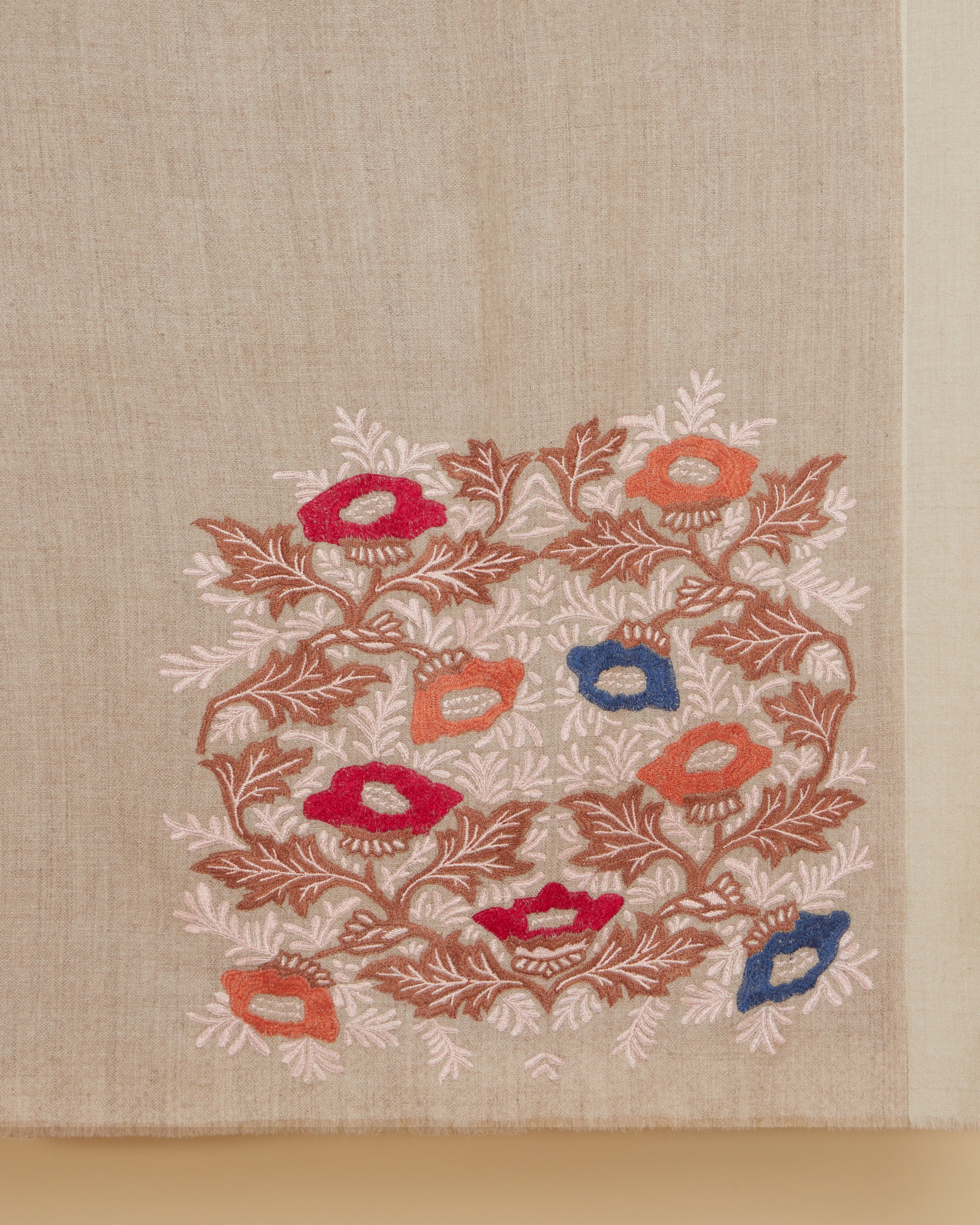 Kris Sozni Embroidery Pashmina Shawl