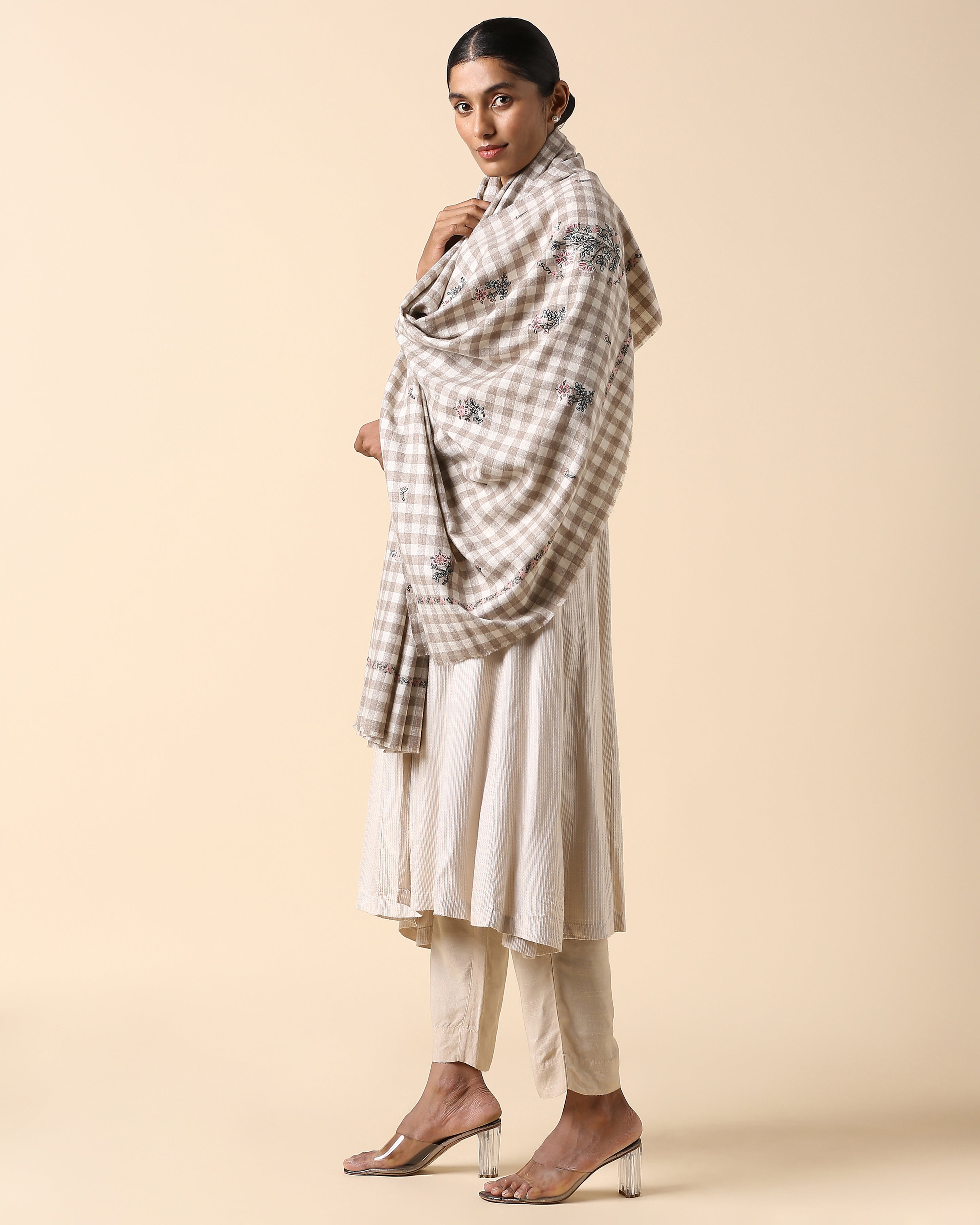 Amey Kashmir Sozni Embroidery Pashmina Shawl