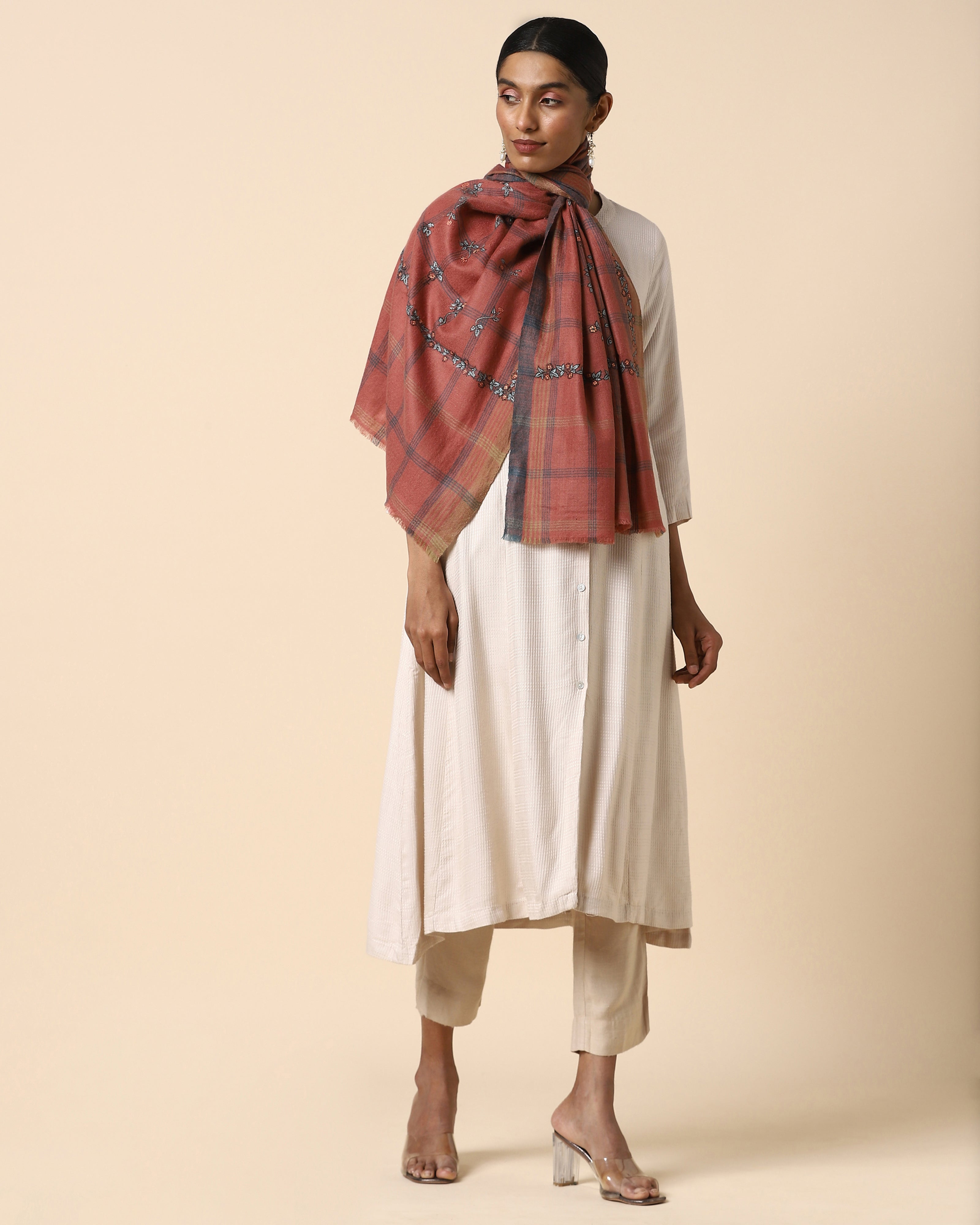 Elyana Kashmir Sozni Embroidery Pashmina Stole