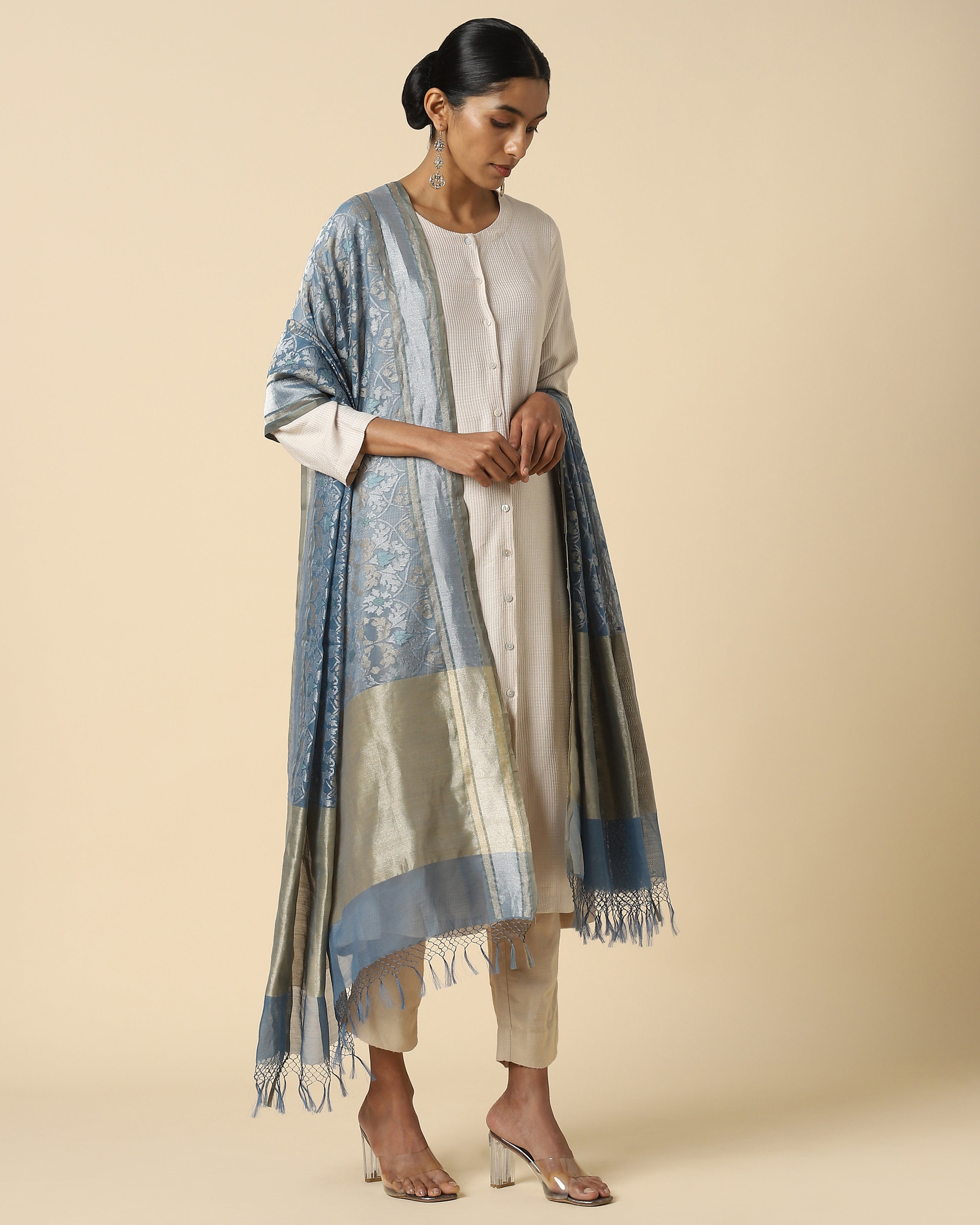 Kalpana Jamdani Silk Cotton Dupatta