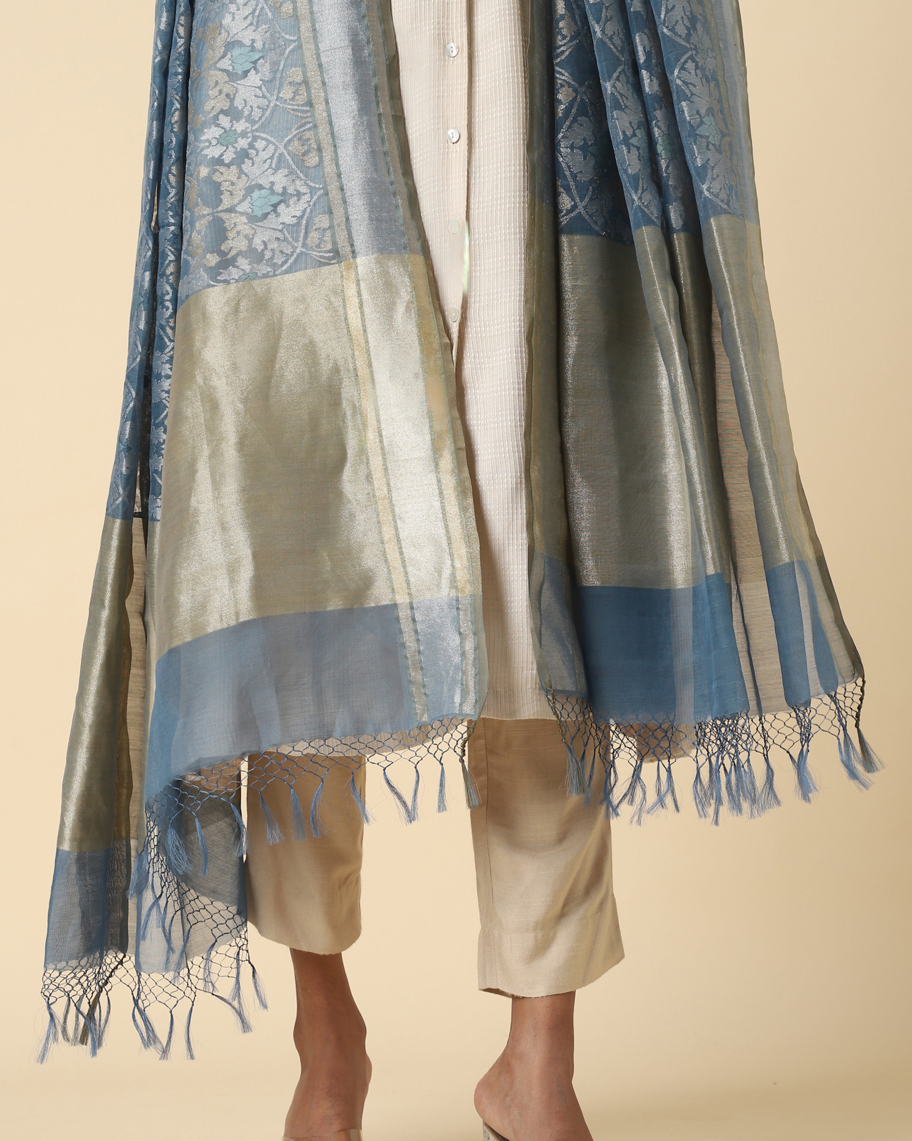 Kalpana Jamdani Silk Cotton Dupatta