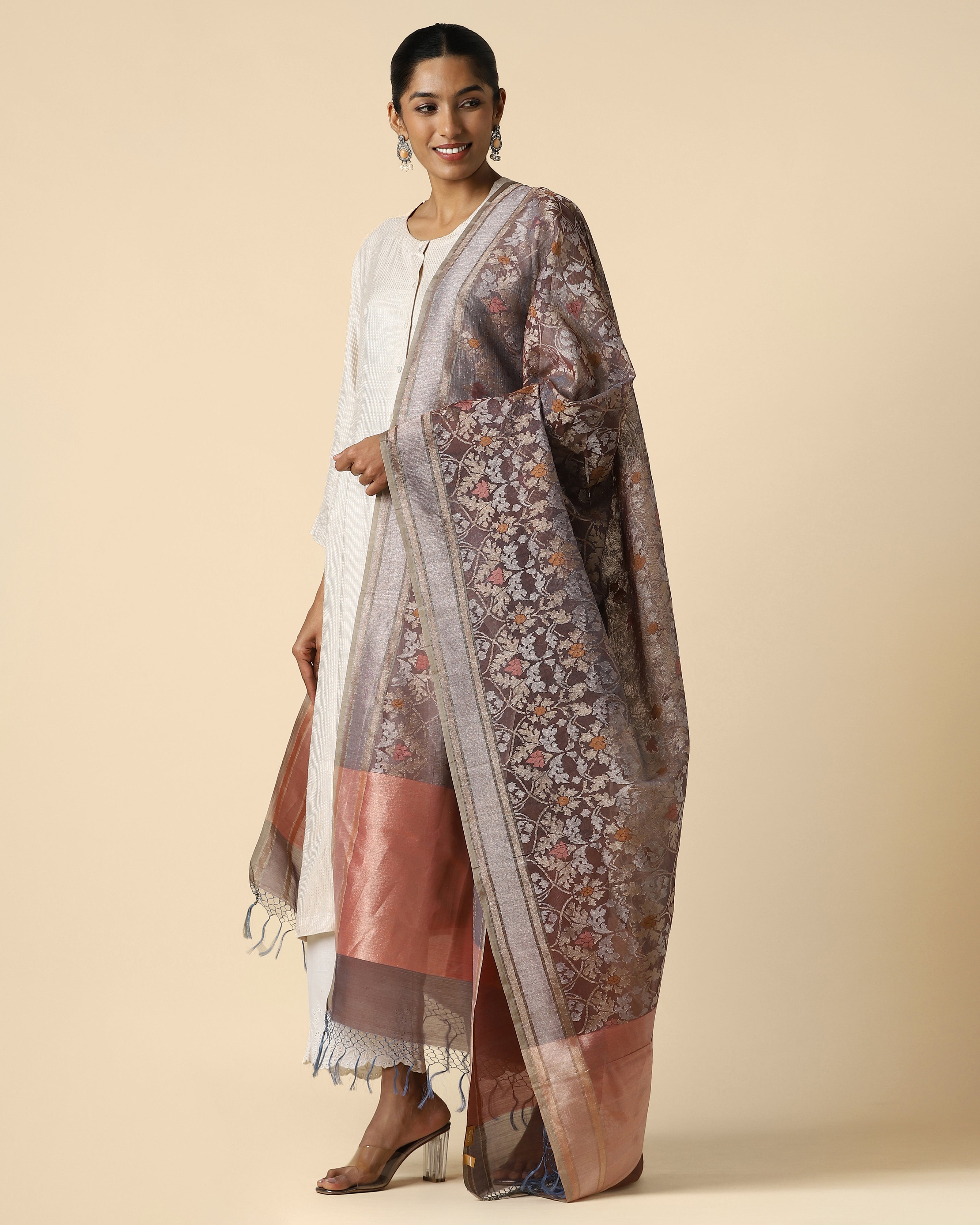 Kalpana Jamdani Silk Cotton Dupatta