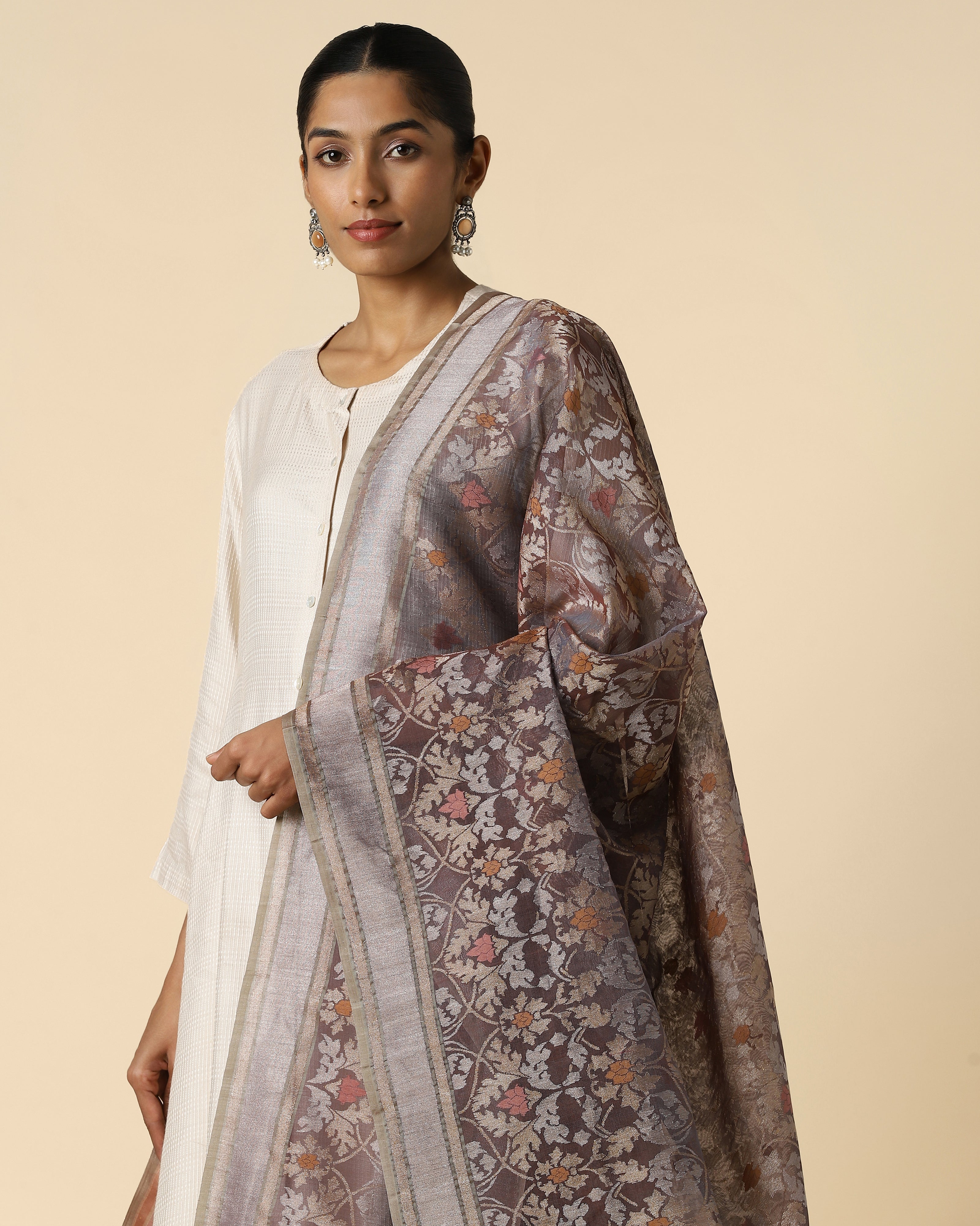 Kalpana Jamdani Silk Cotton Dupatta