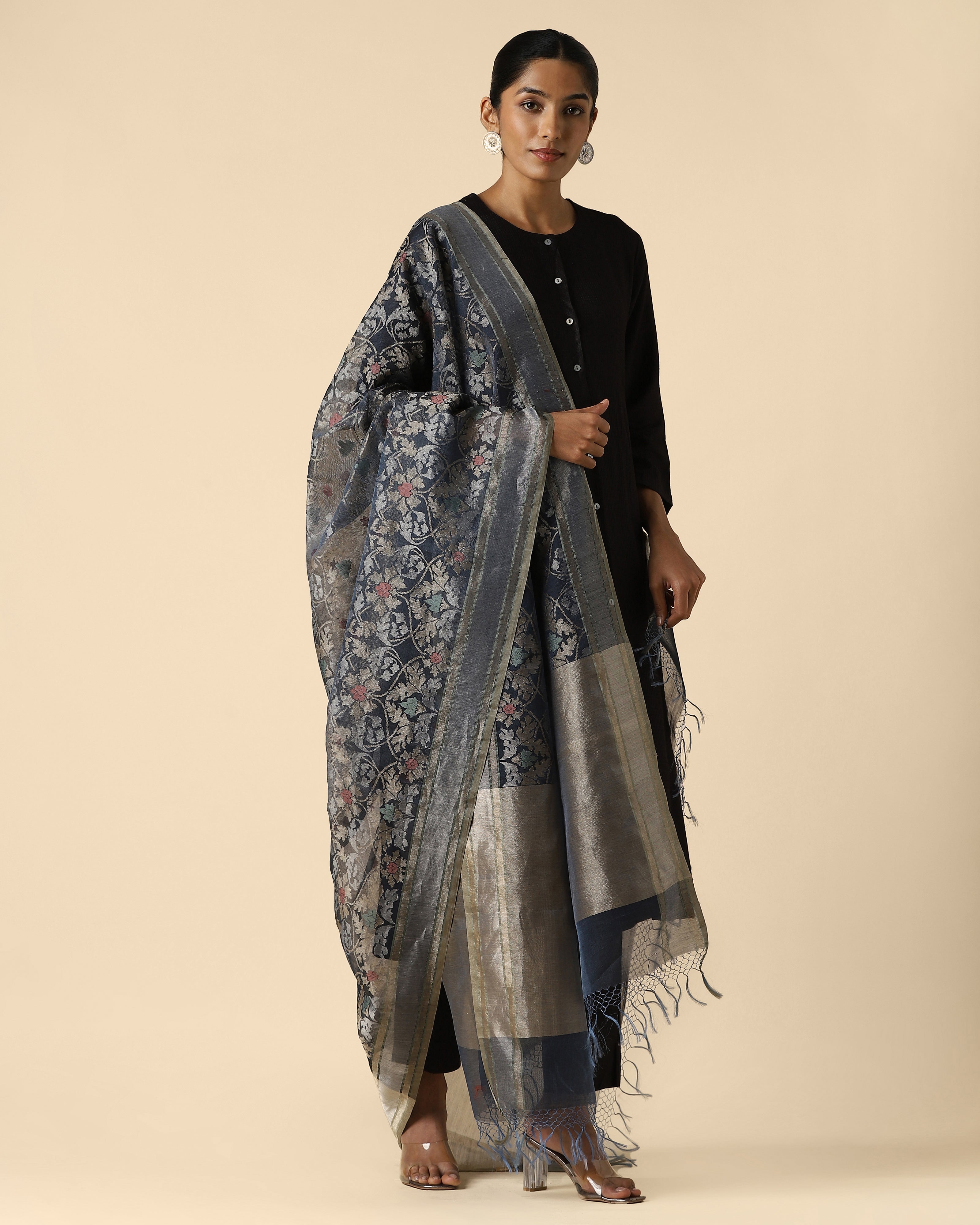 Kalpana Jamdani Silk Cotton Dupatta