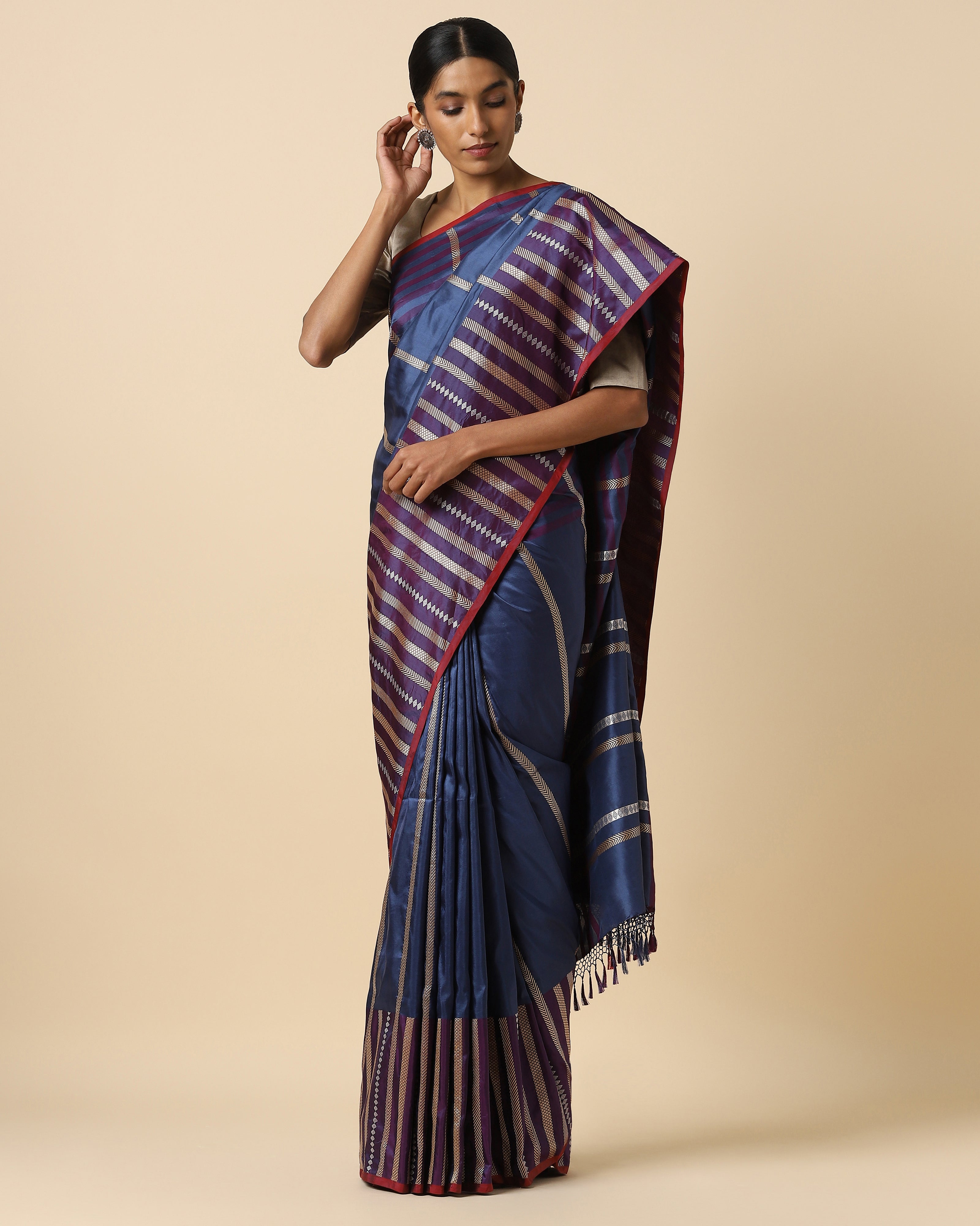 Ivani Kadwa Silk Saree