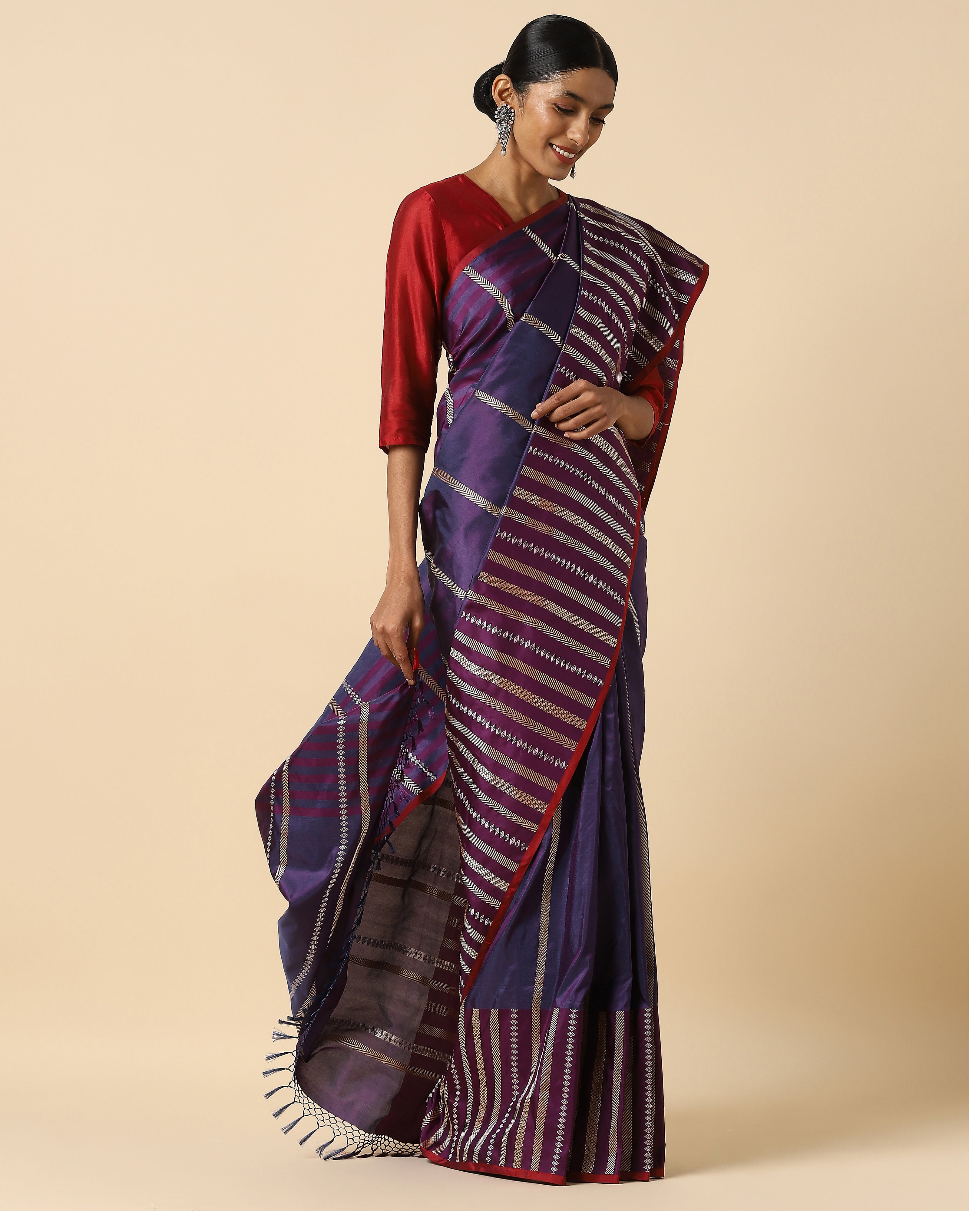 Ivani Kadwa Silk Saree