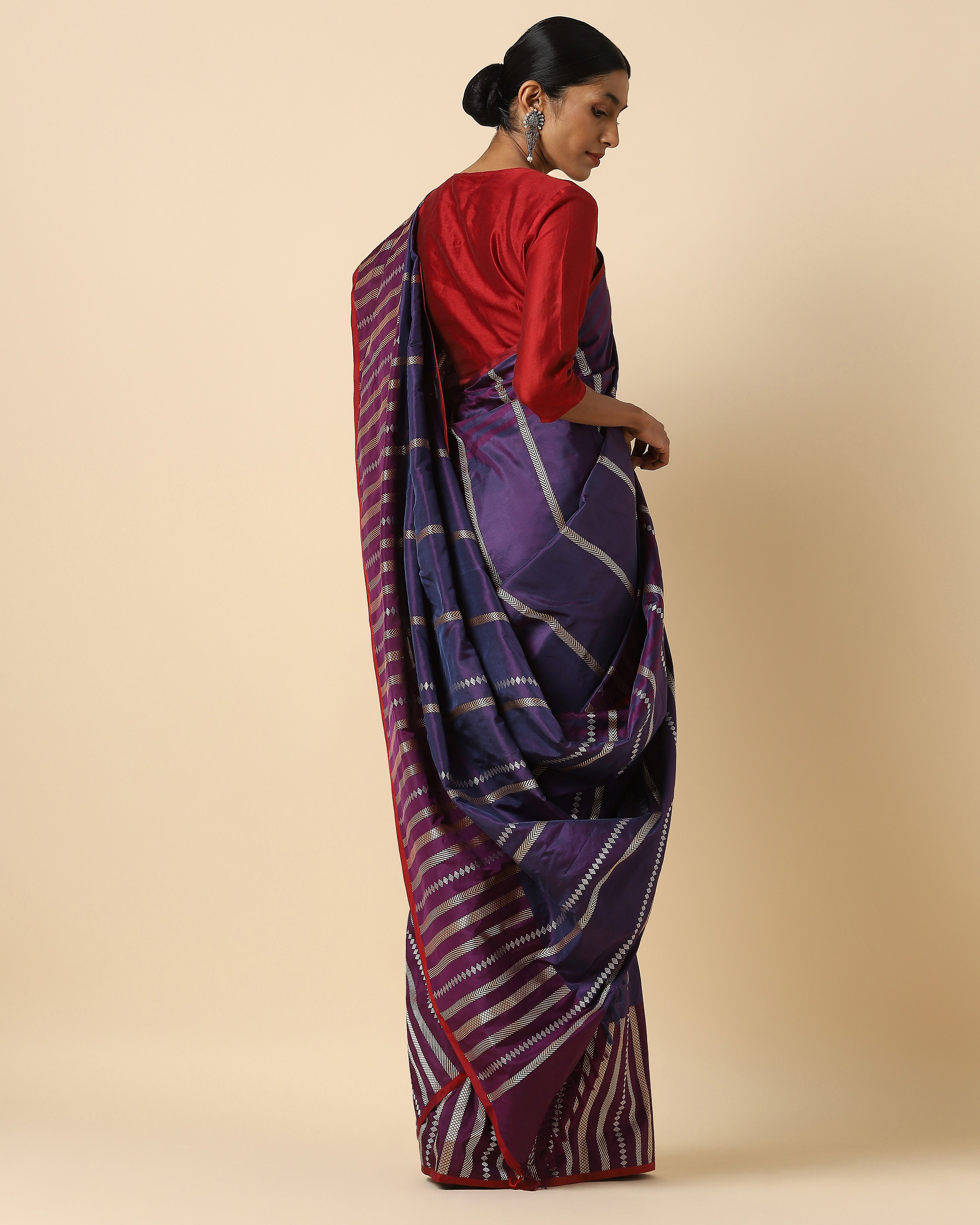 Ivani Kadwa Silk Saree