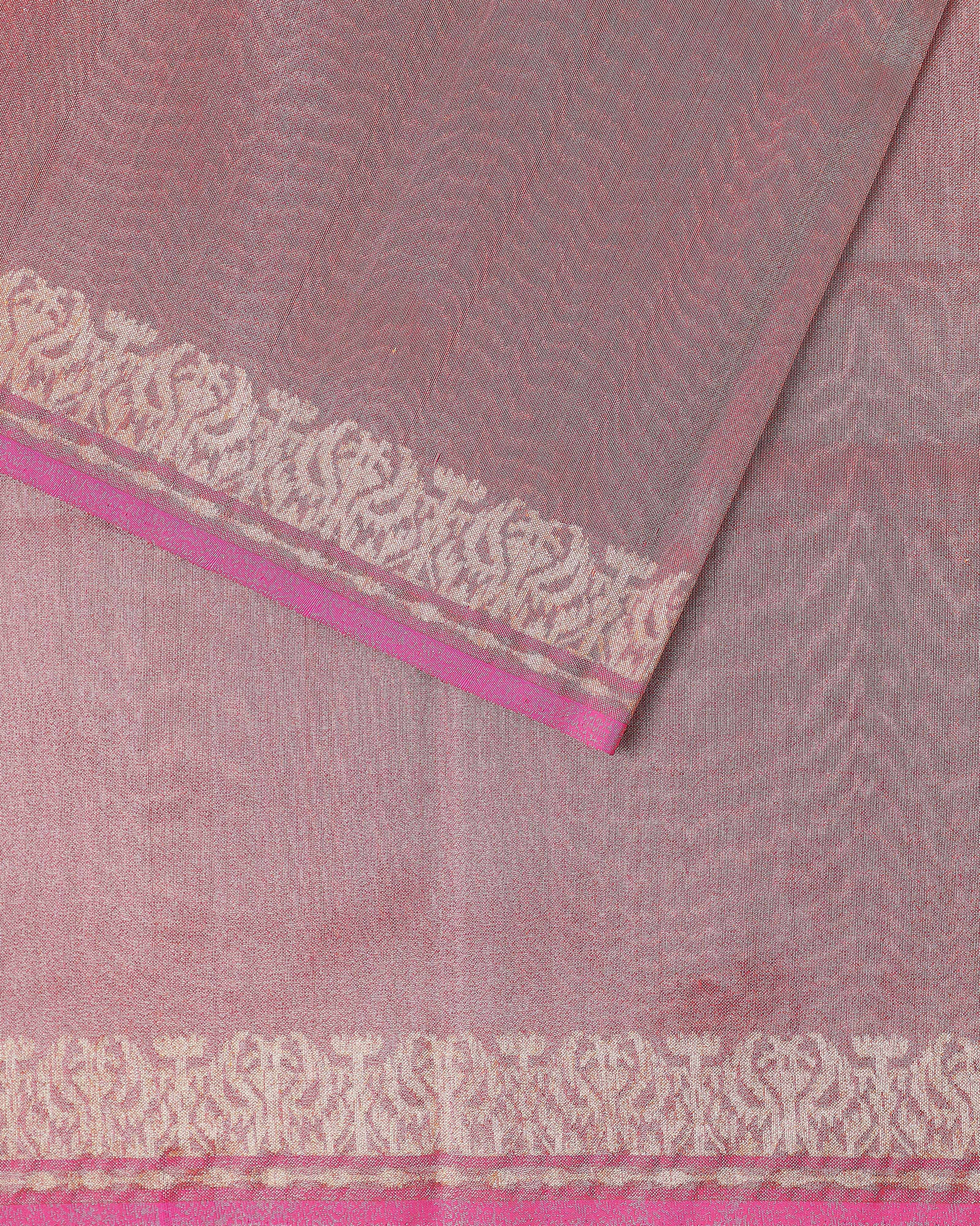 Adweta Banarasi Jamdani & Rangkaat Silk Cotton Saree