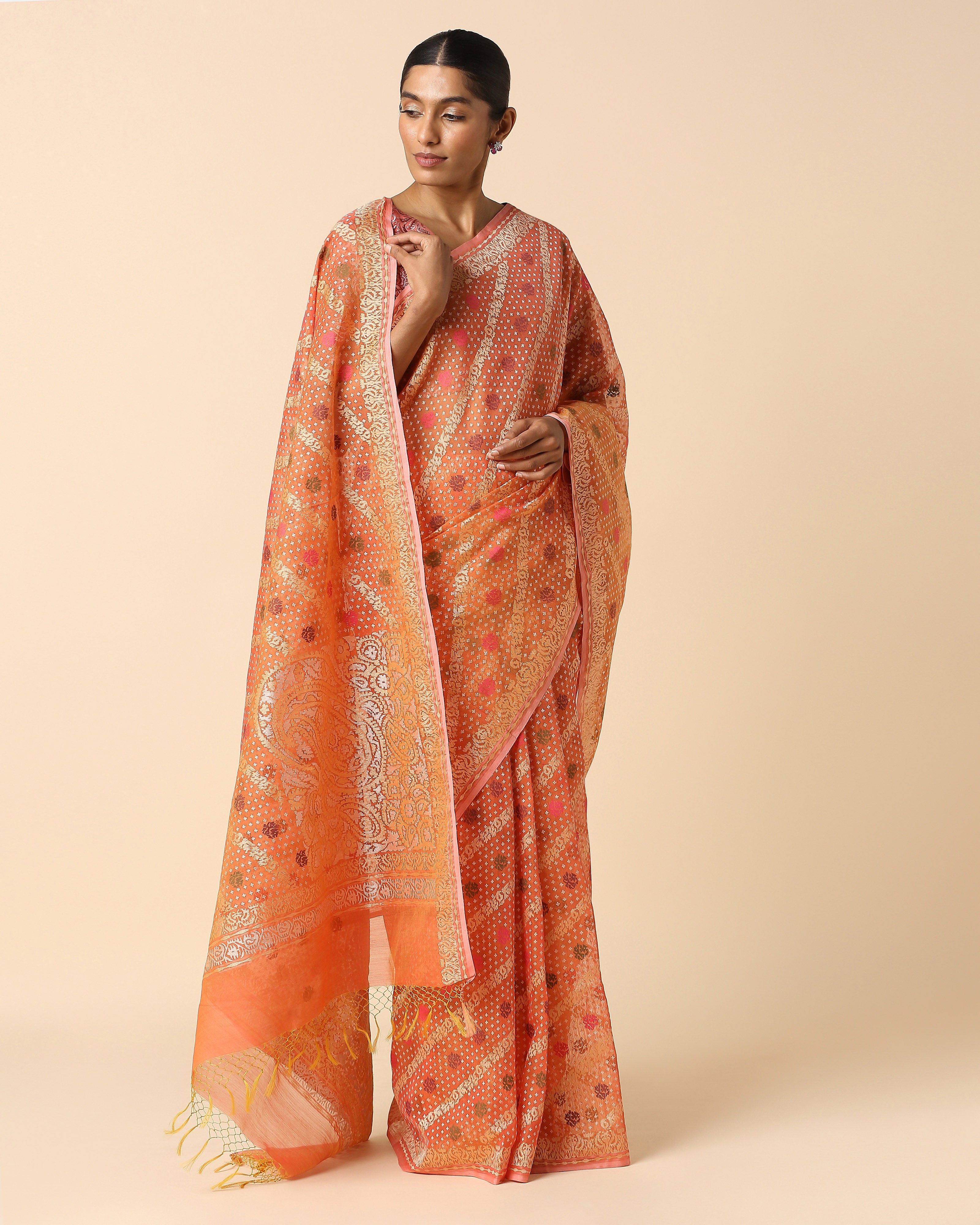 Divya Banarasi Jamdani Silk Cotton Saree