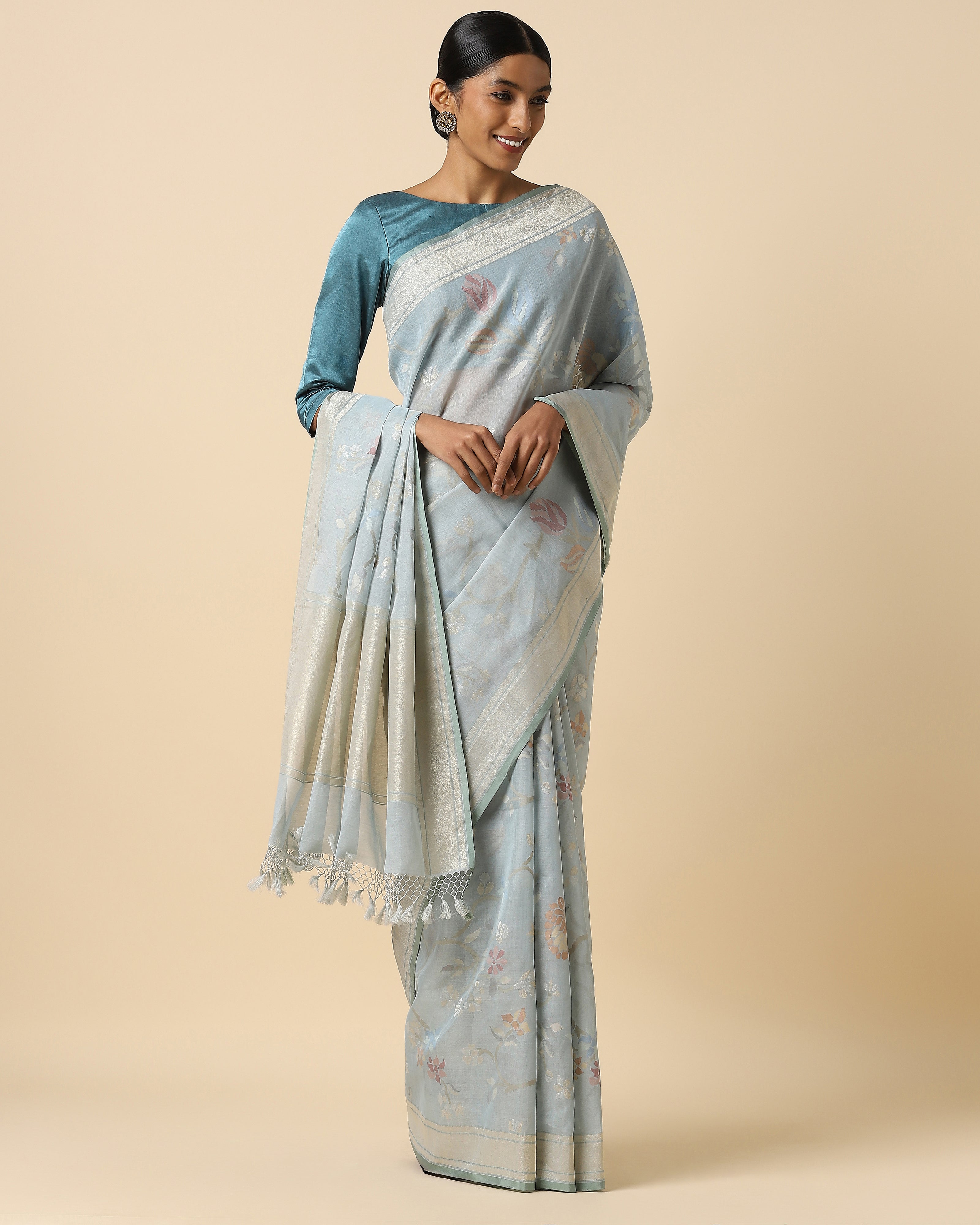 Madhul Jamdani Silk Cotton Saree