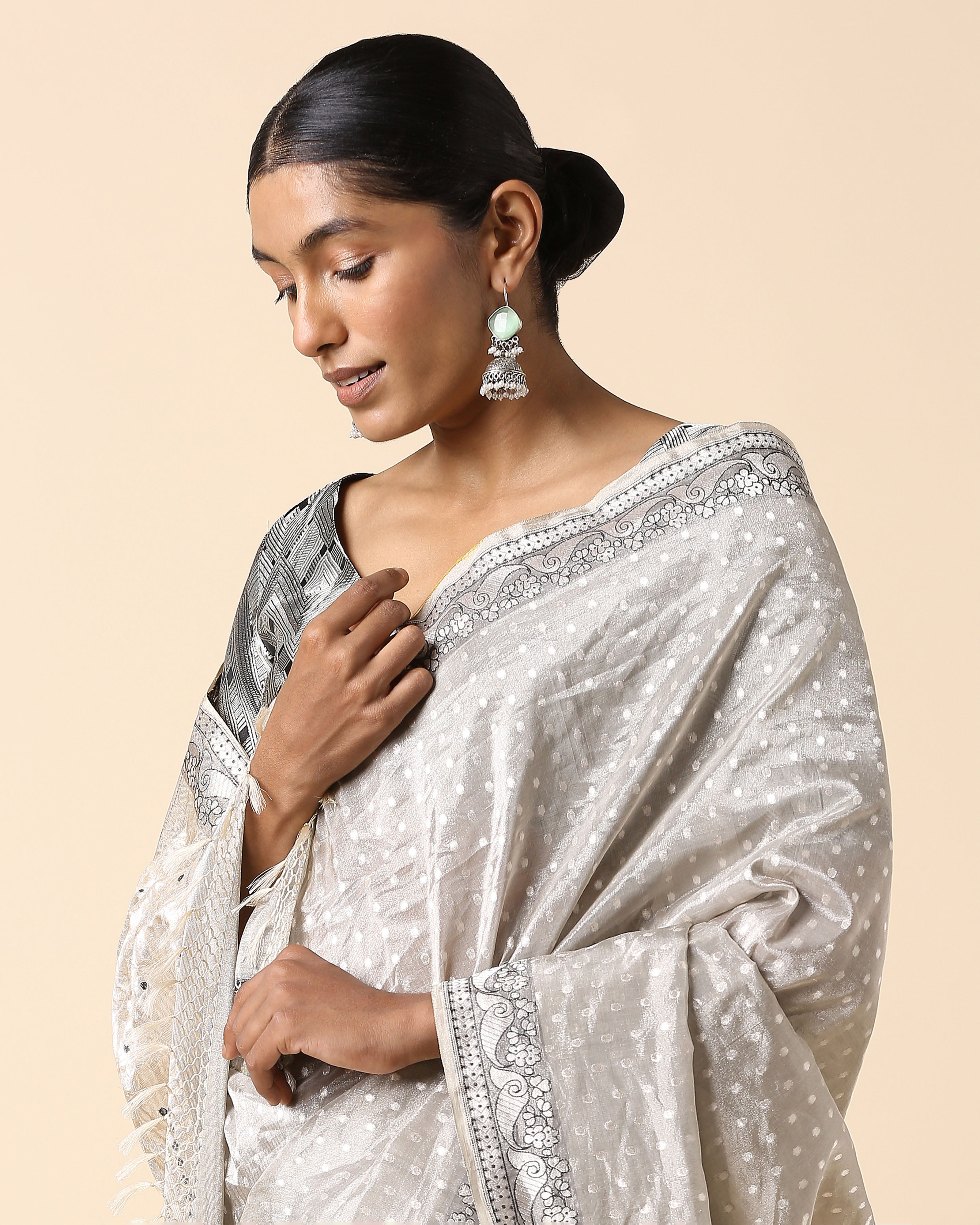 Gaman Banarasi Cutwork Silk Saree