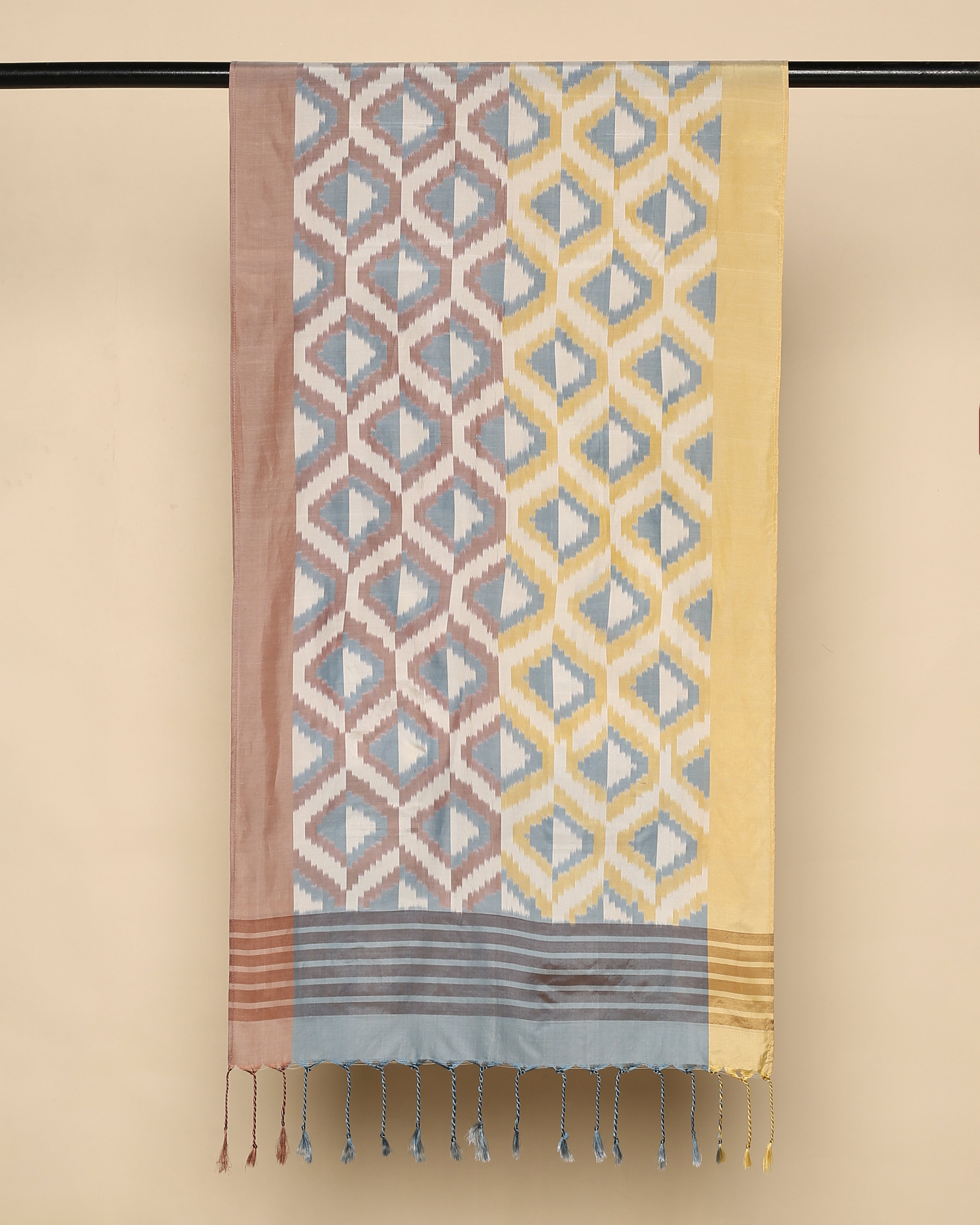 Maria Warp Ikat Silk Cotton Stole