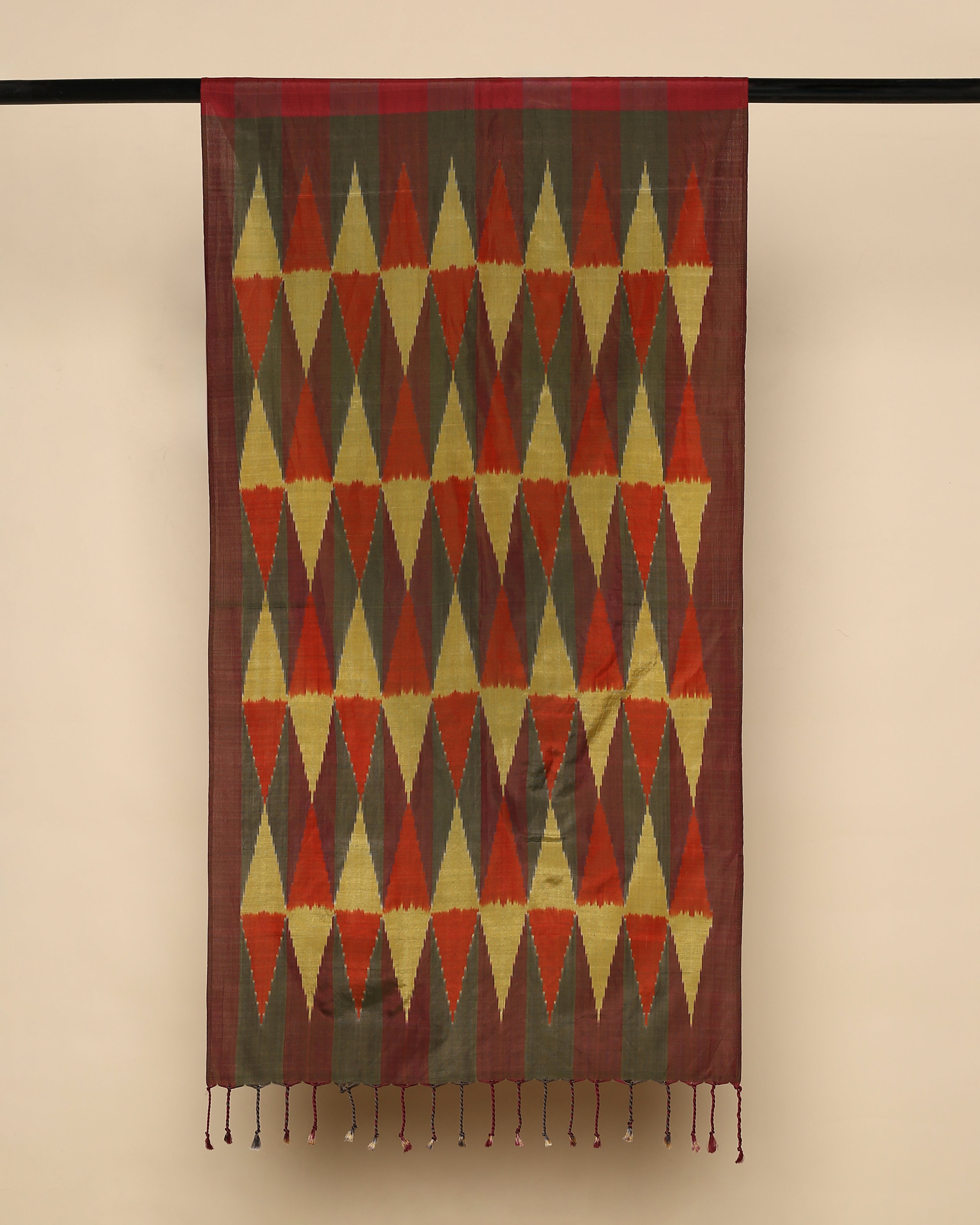 Sara Warp Ikat Silk Cotton Stole