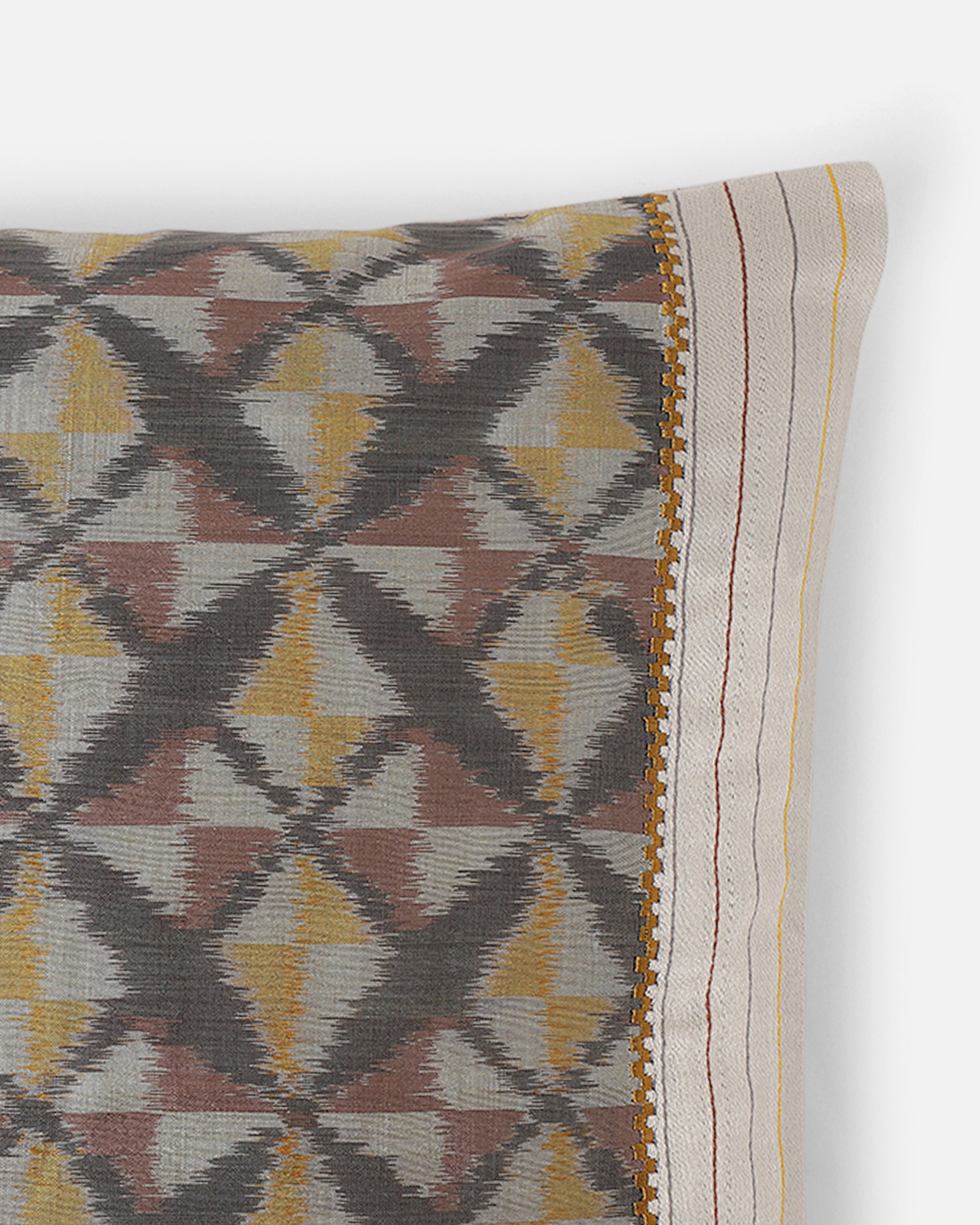 Serafina Weft Ikat Cotton Silk Cushion Cover