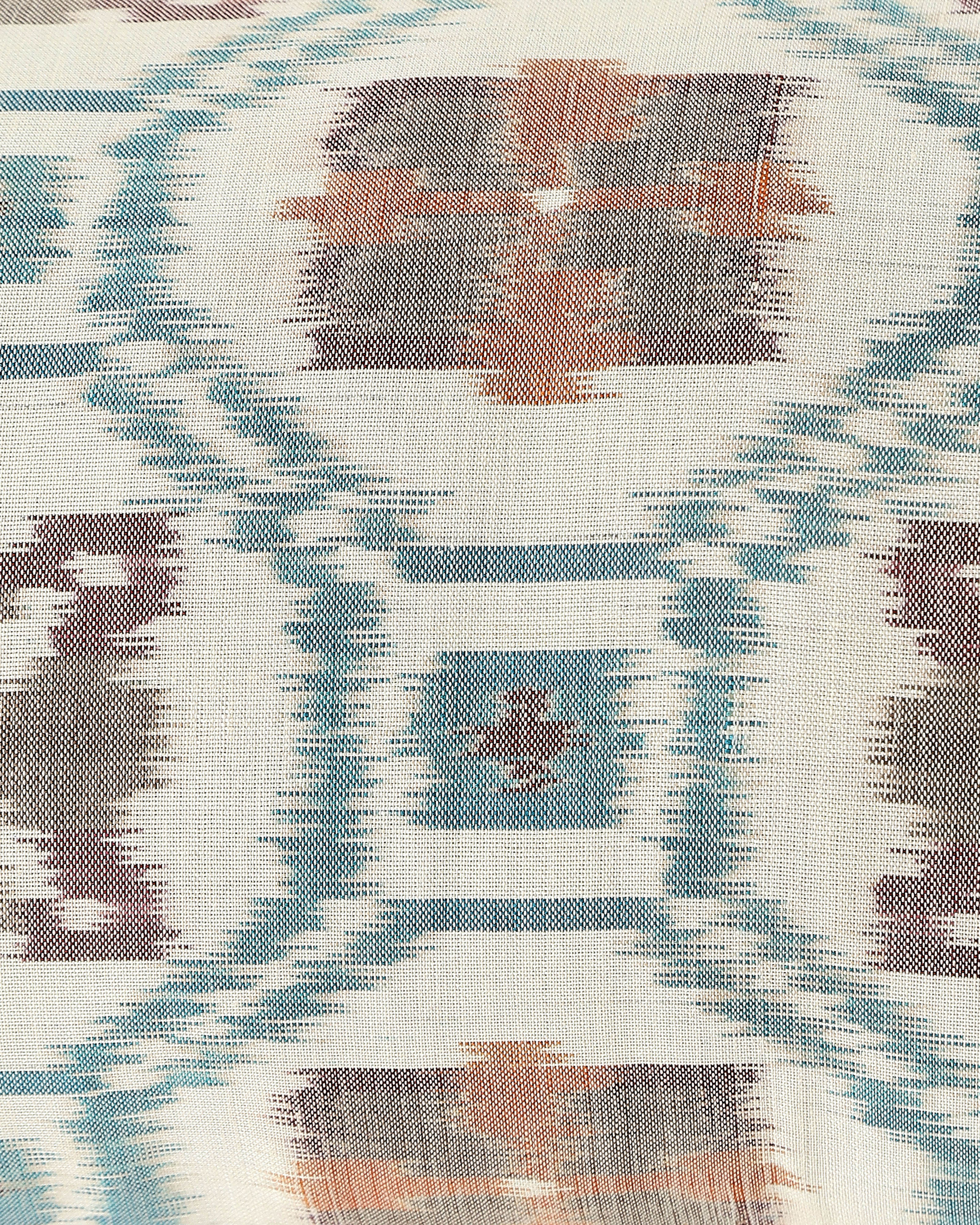 Purtgal Pochampally Weft Ikat Cotton Silk Bolster Cover
