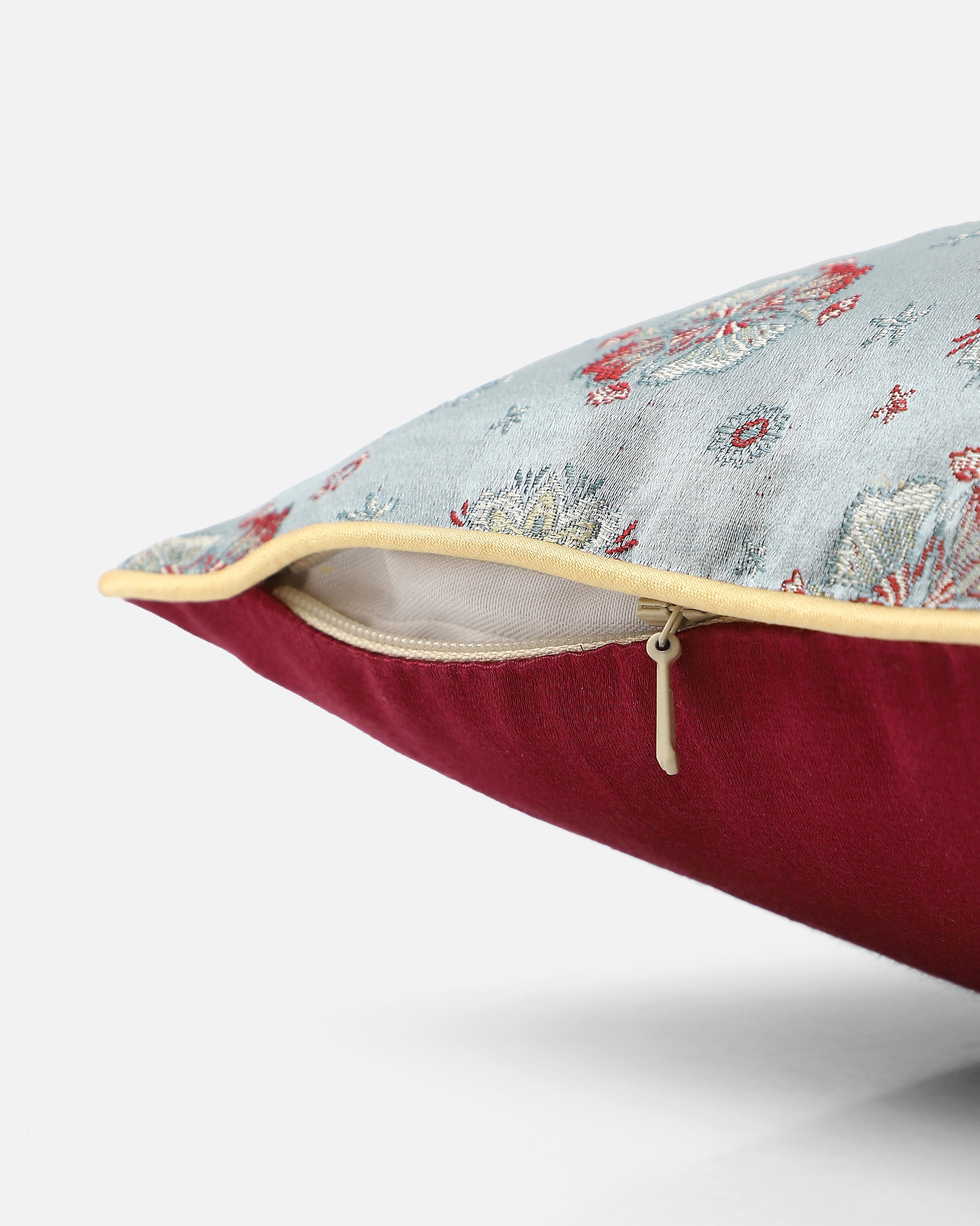 Etoiles Banarasi Tanchoi Silk Cushion Cover