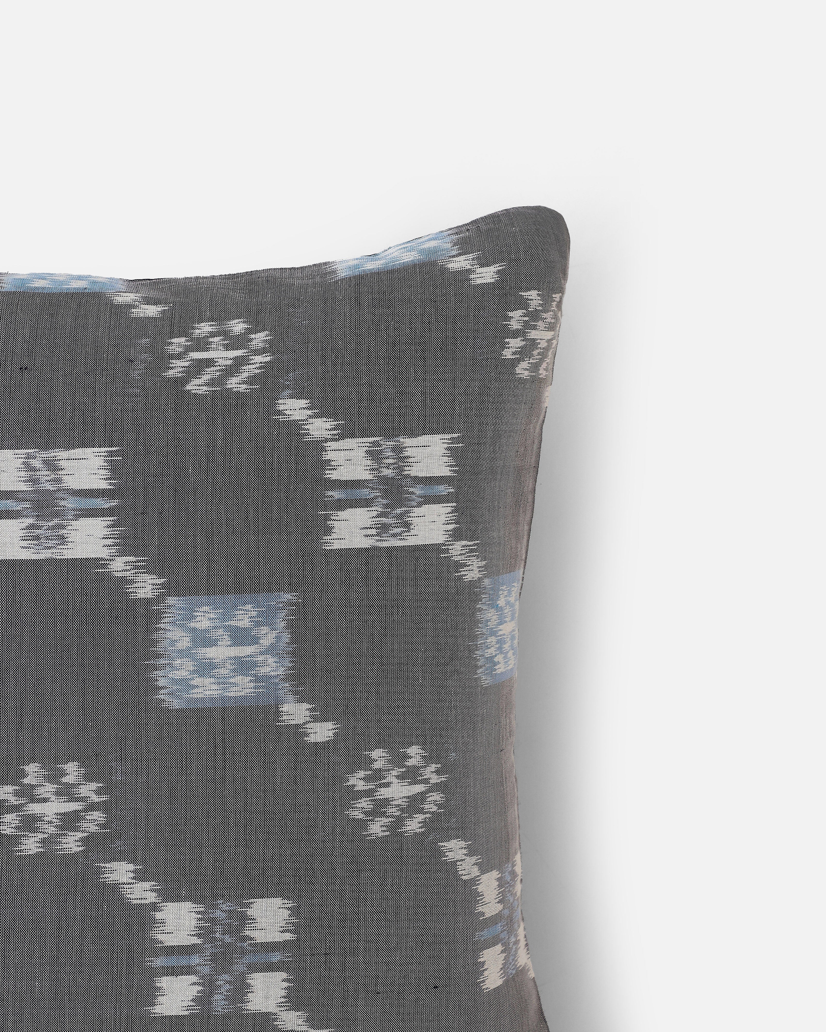 Jacksey Pochampally Weft Ikat Cotton Silk Cushion Cover