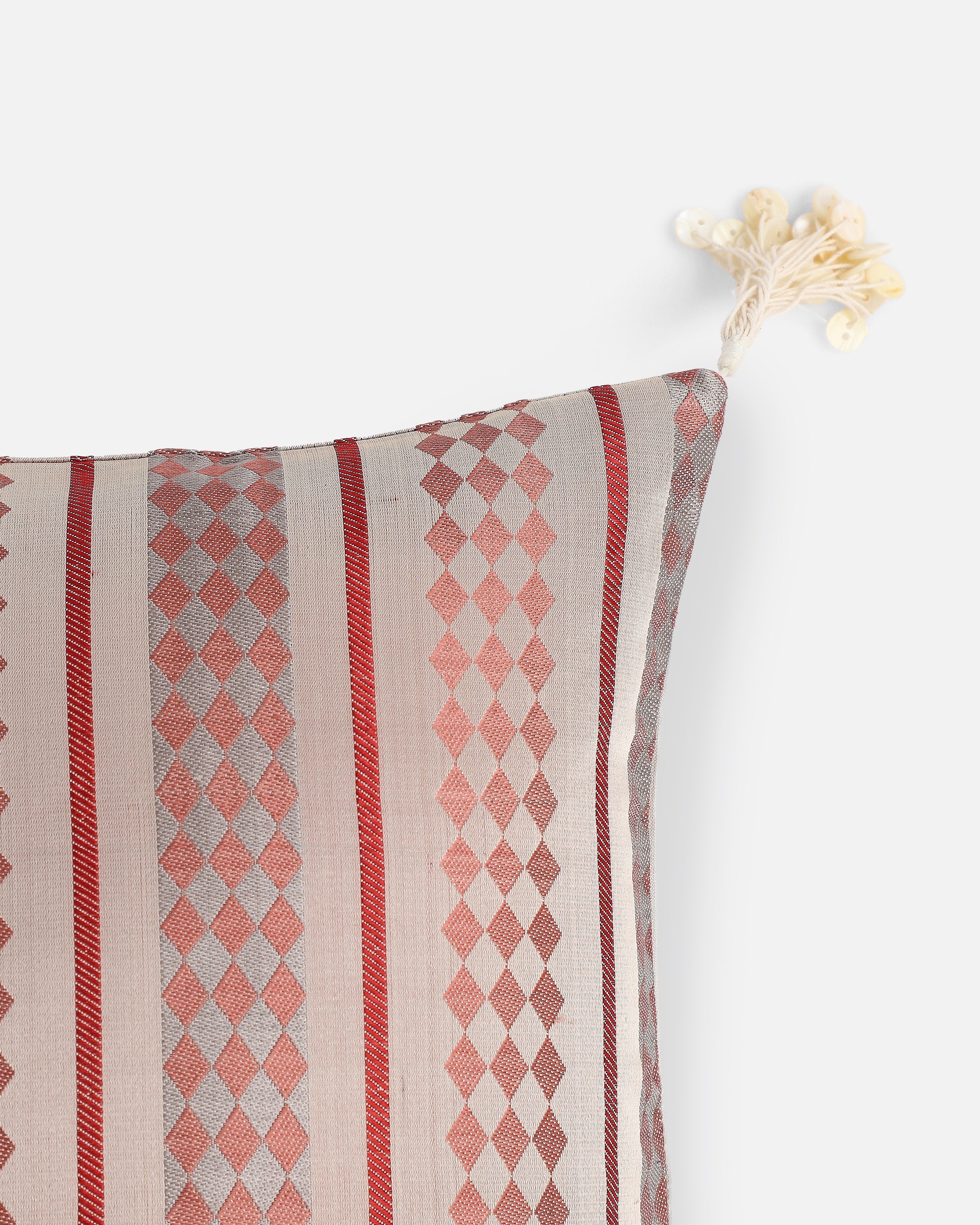 Rosey Pochampally Weft Ikat Silk Cushion Cover